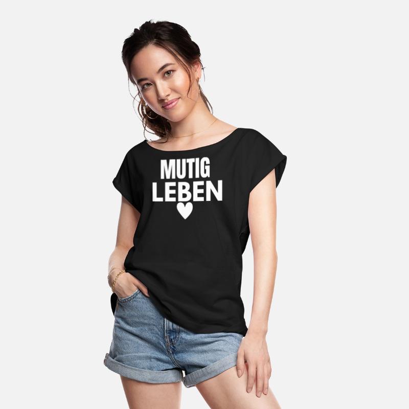 Mutig Leben Inspirational Quote Design