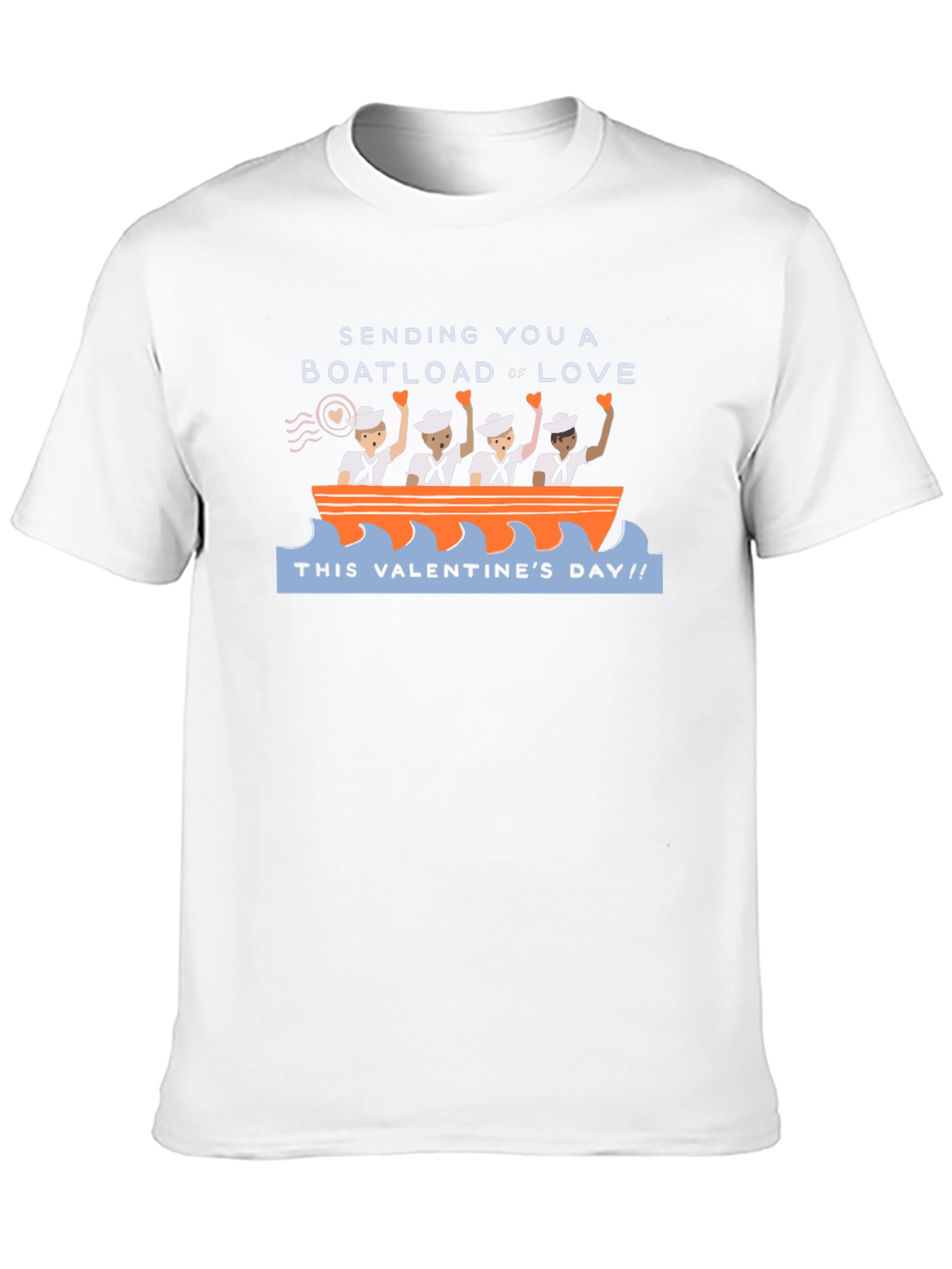 Valentines Day Boatload of Love Graphic T-Shirt