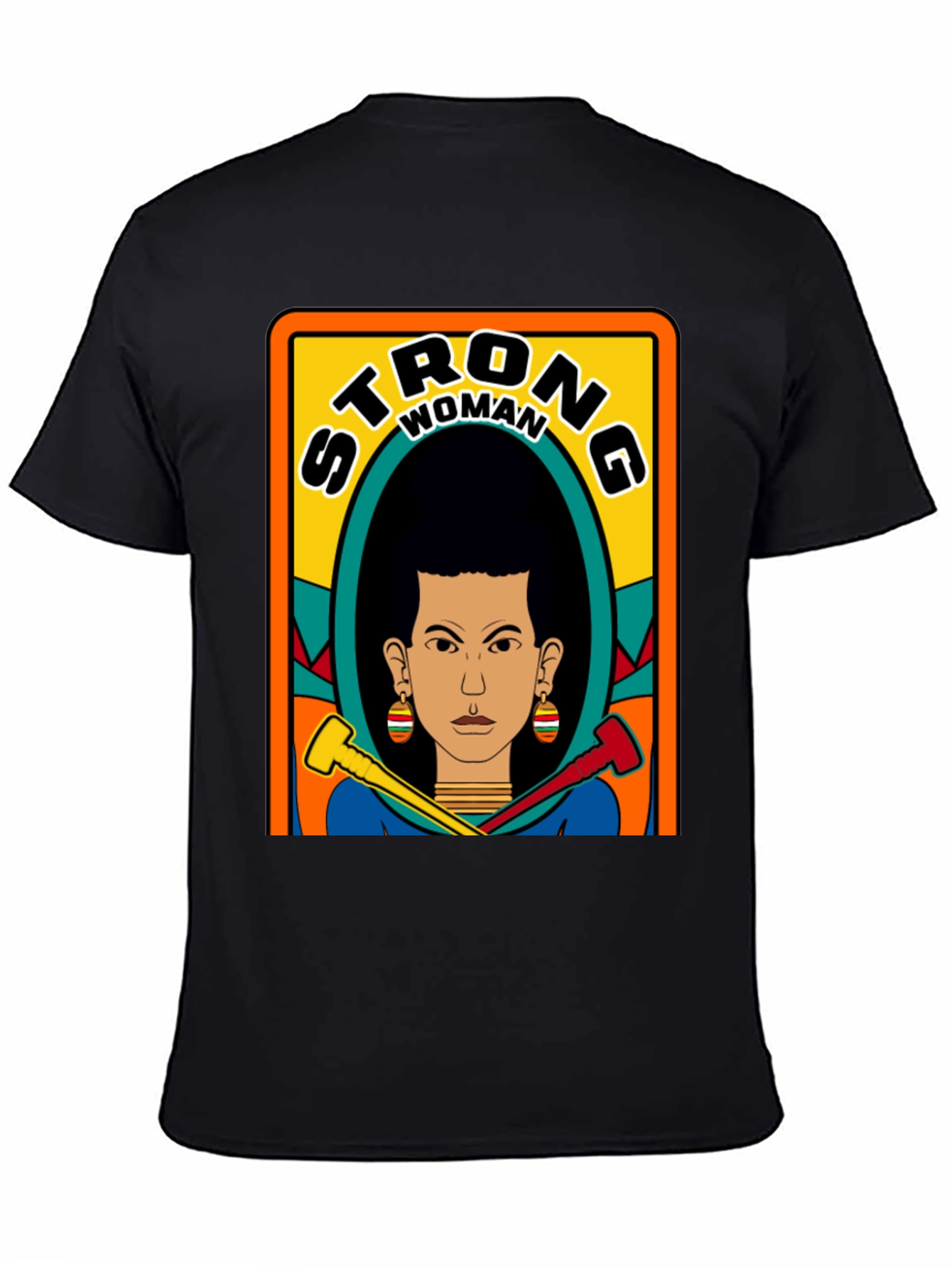 Strong Woman Graphic Tee - Black