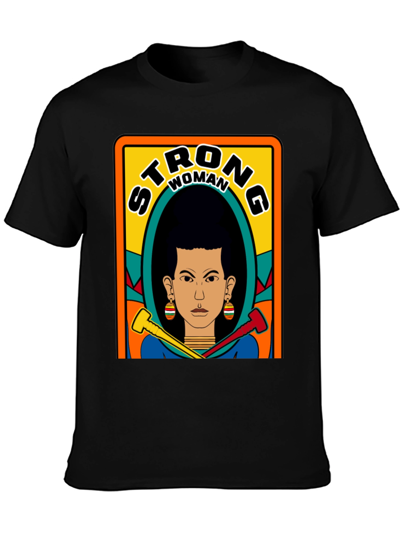 Strong Woman Graphic Tee - Black