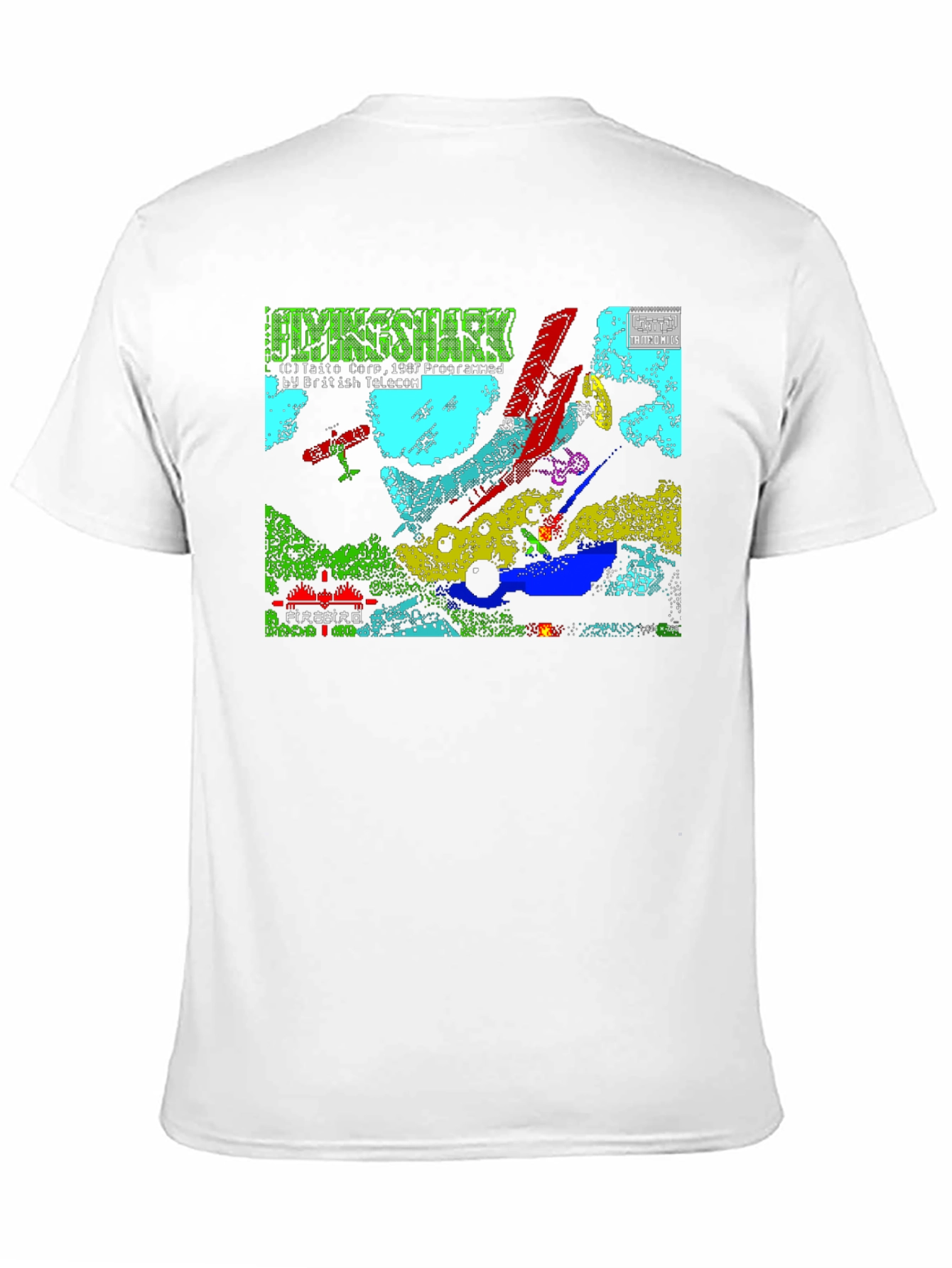 Flying Shark Retro Gaming Black T-Shirt