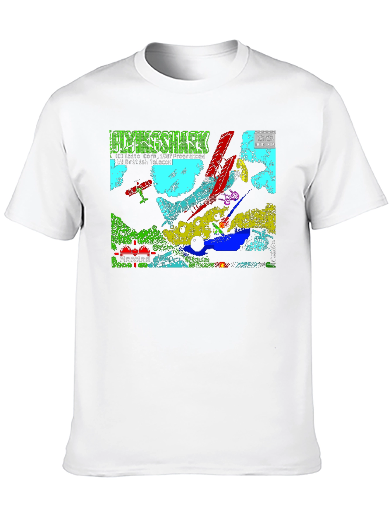 Flying Shark Retro Gaming Black T-Shirt