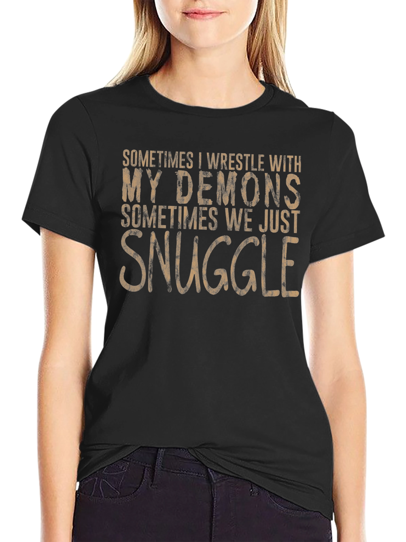 Demons Snuggle T-Shirt - Funny Graphic Tee