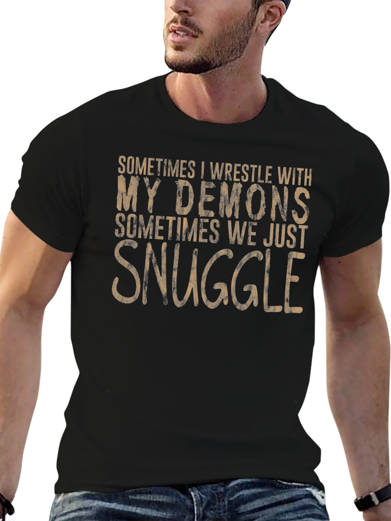 Demons Snuggle T-Shirt - Funny Graphic Tee