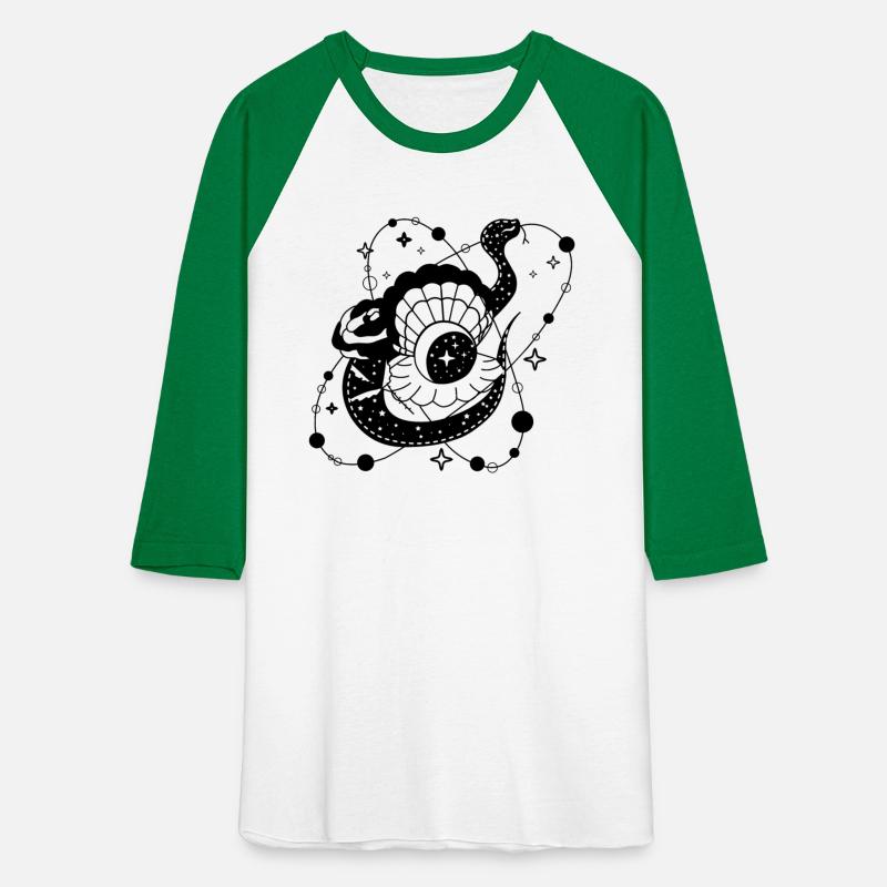 Mystical snake of space and ocean. Minimalist esot