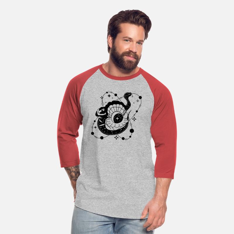 Mystical snake of space and ocean. Minimalist esot