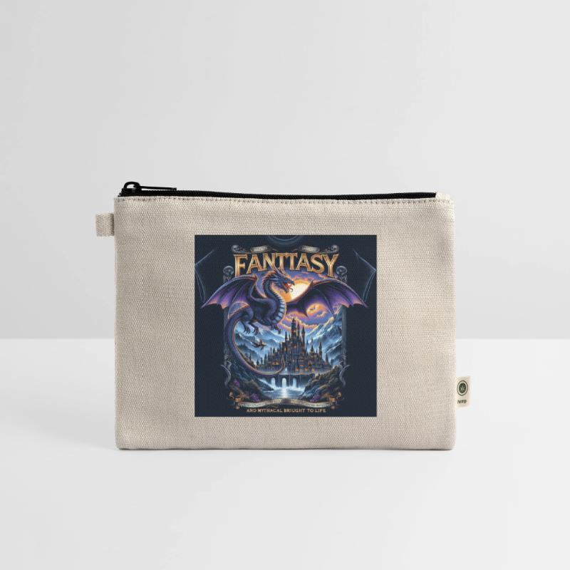 Mythical Dragon Over Fantasy Castle