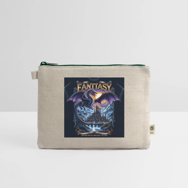 Mythical Dragon Over Fantasy Castle