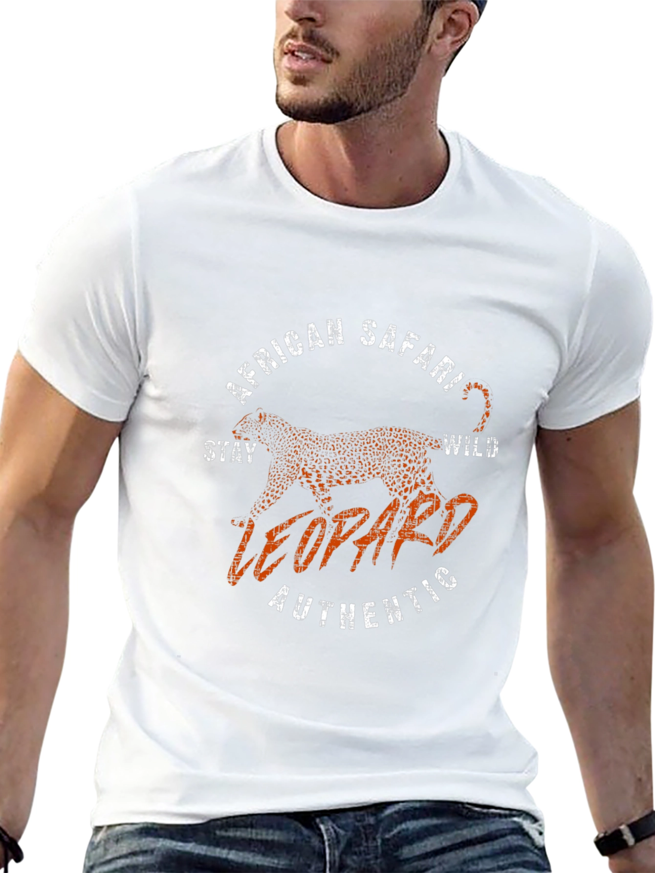 African Safari Leopard T-Shirt - Authentic Wild Style