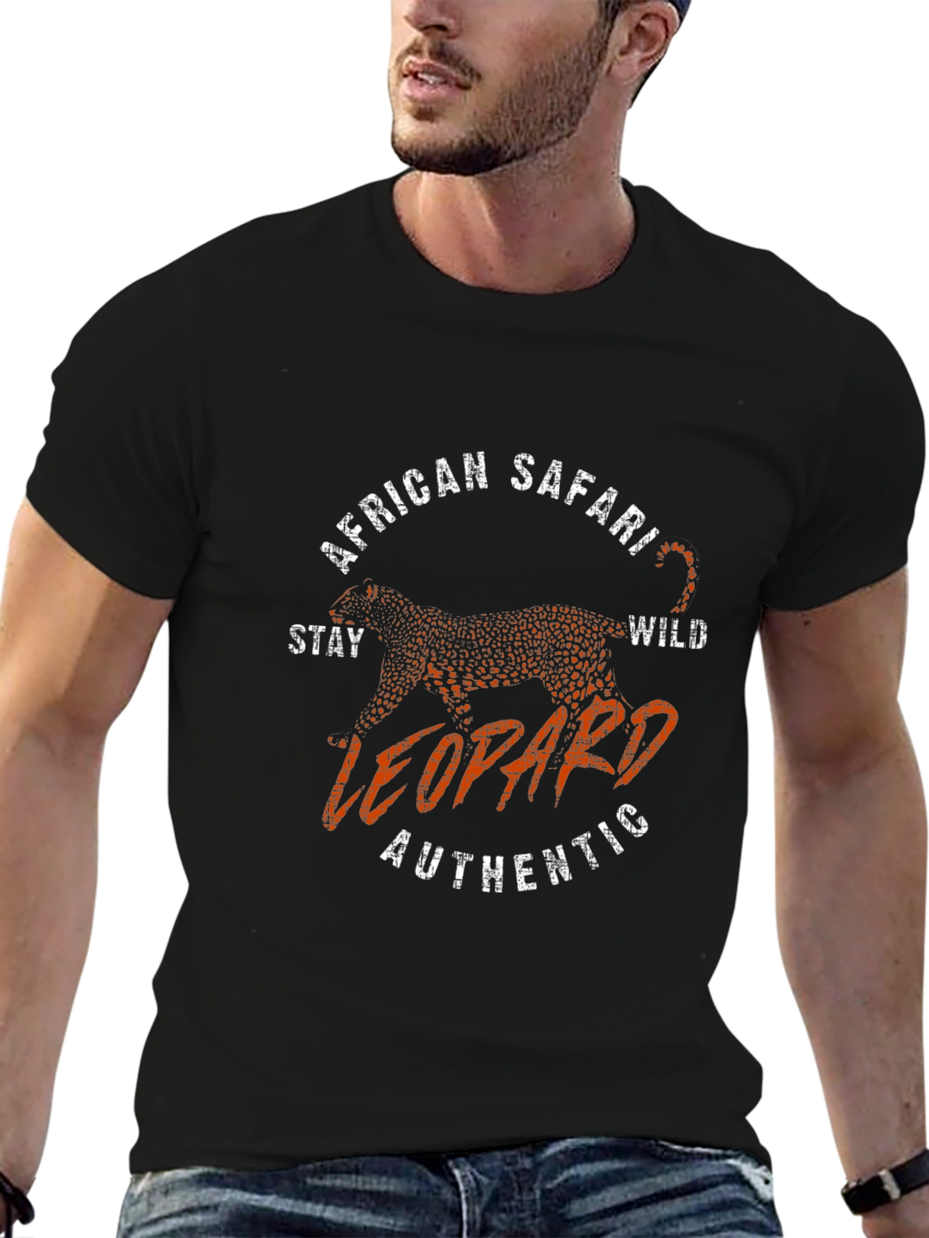 African Safari Leopard T-Shirt - Authentic Wild Style