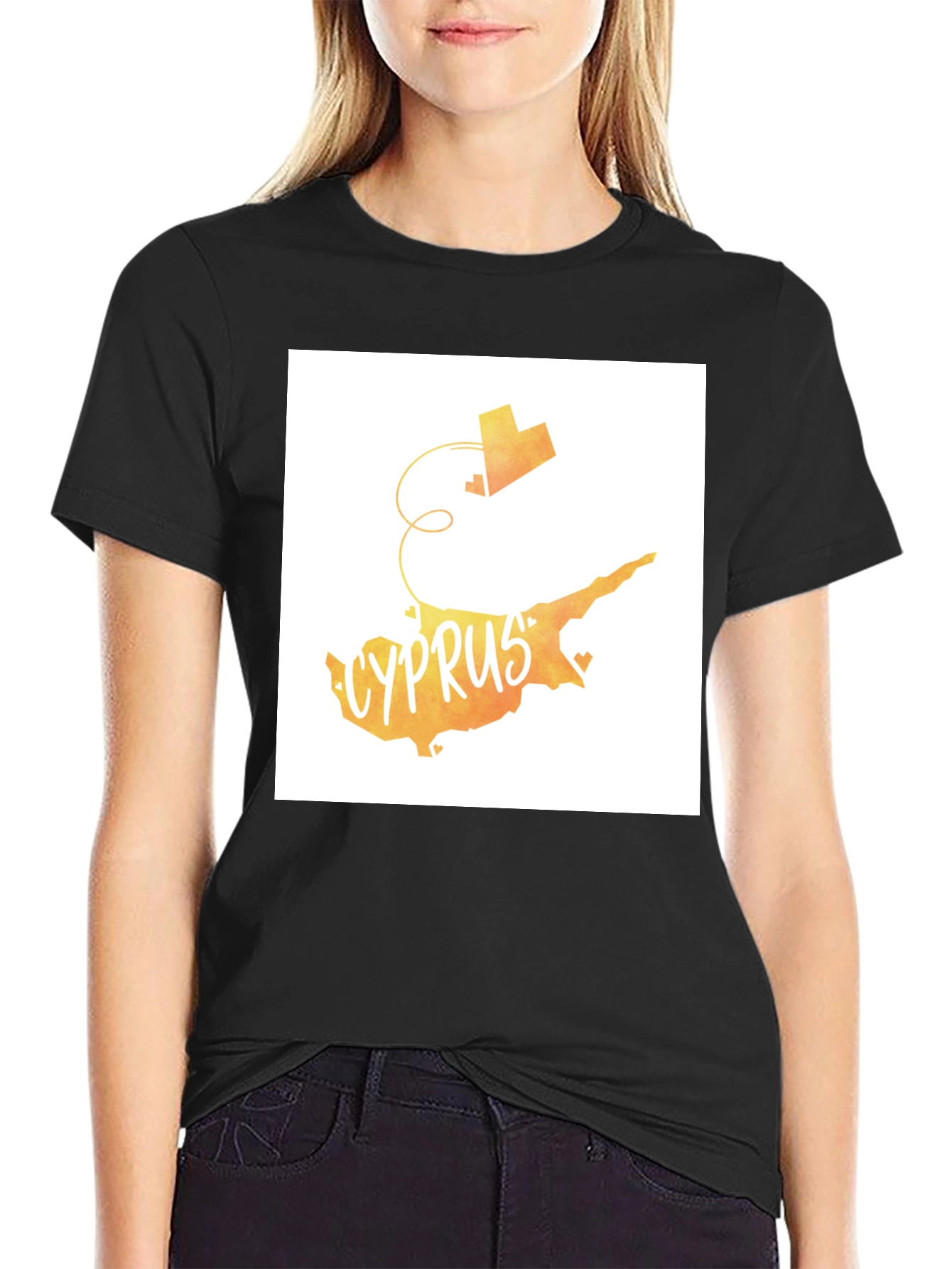 Cyprus Map T-Shirt Country Love Tee Travel Souvenir
