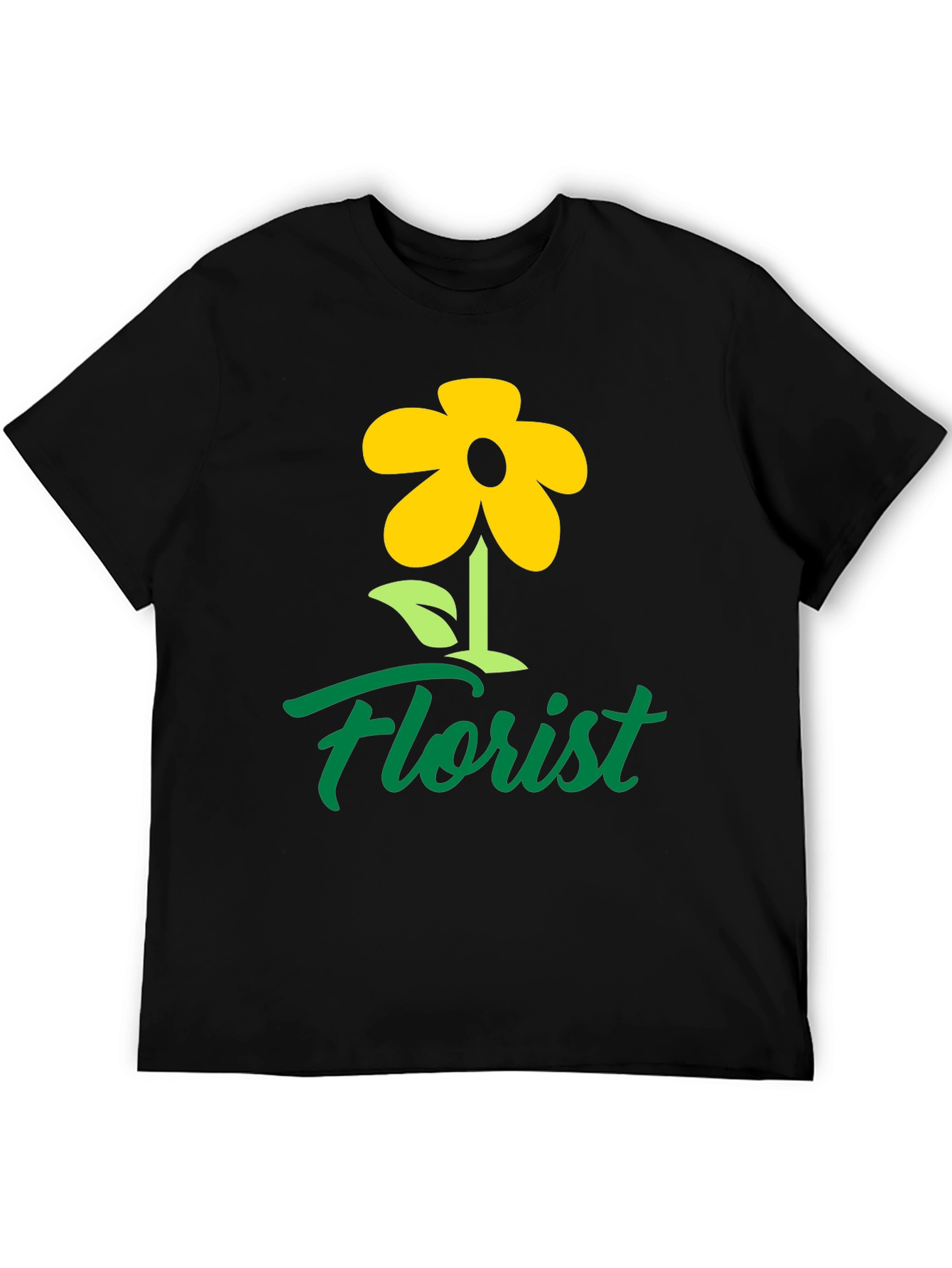 Florist T-Shirt - Yellow Flower Graphic