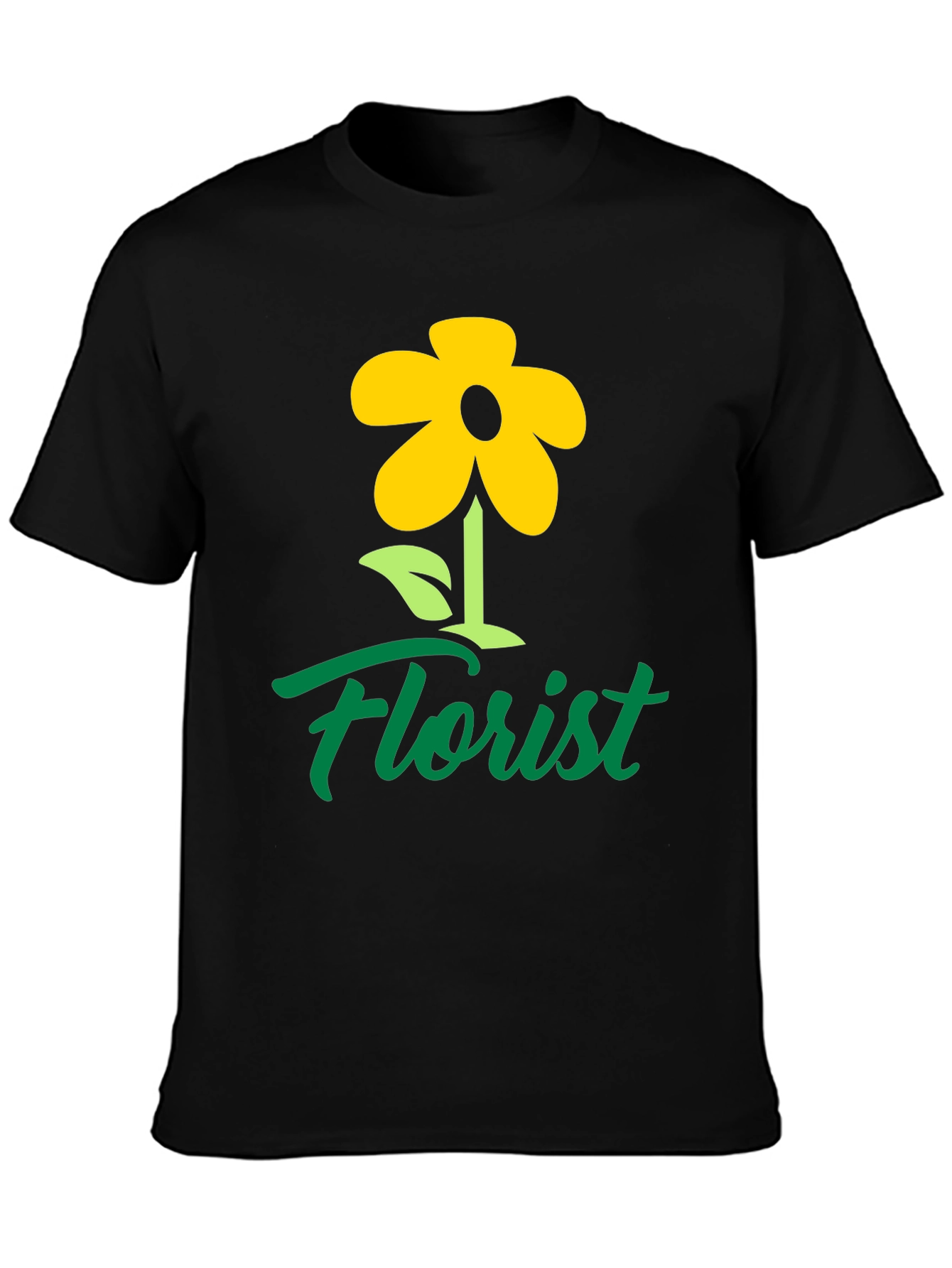 Florist T-Shirt - Yellow Flower Graphic