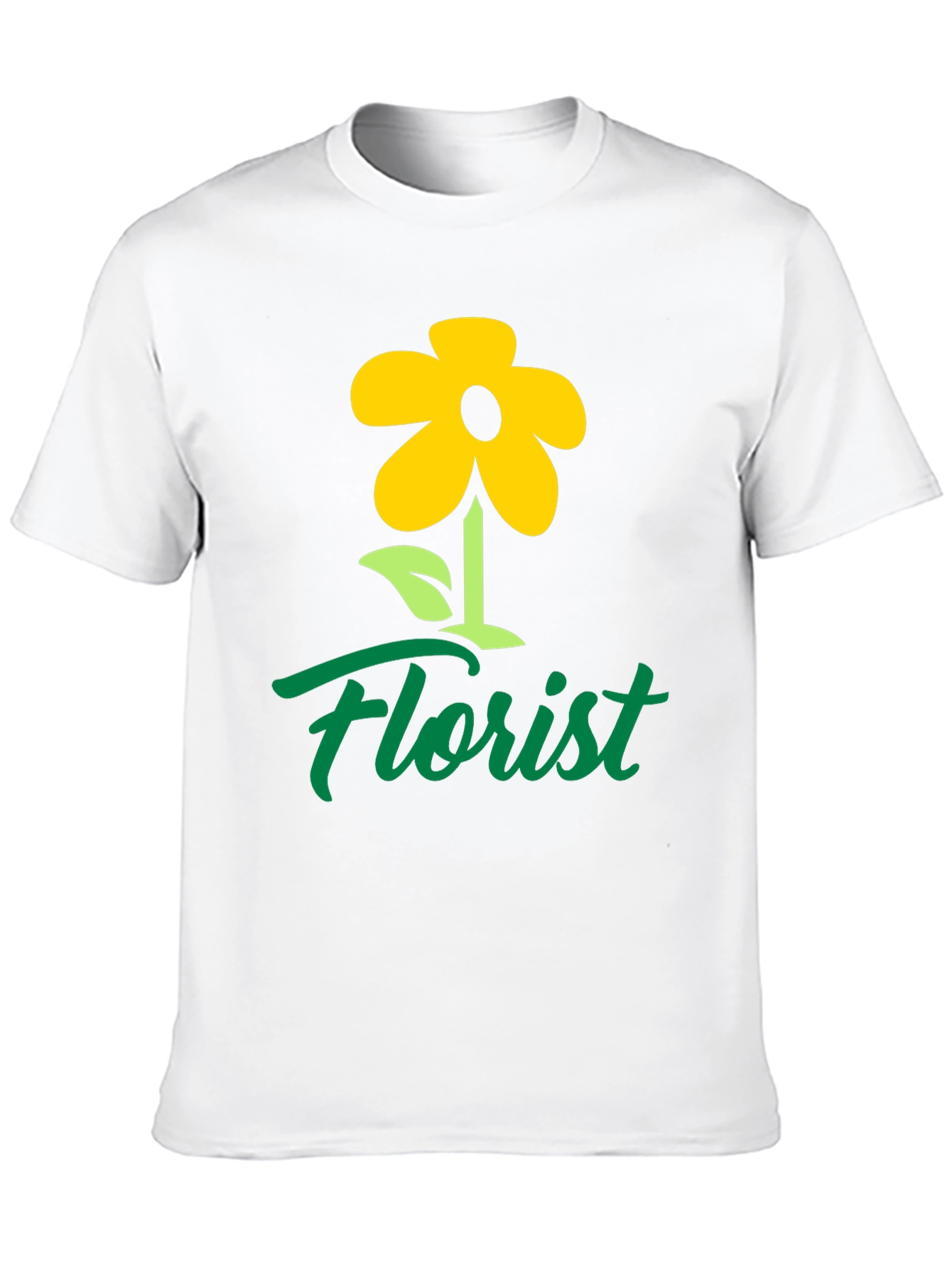 Florist T-Shirt - Yellow Flower Graphic