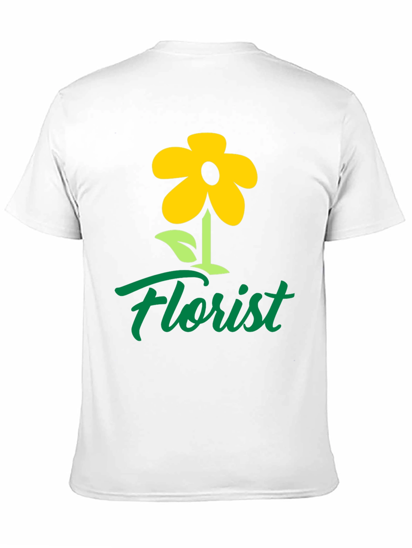 Florist T-Shirt - Yellow Flower Graphic