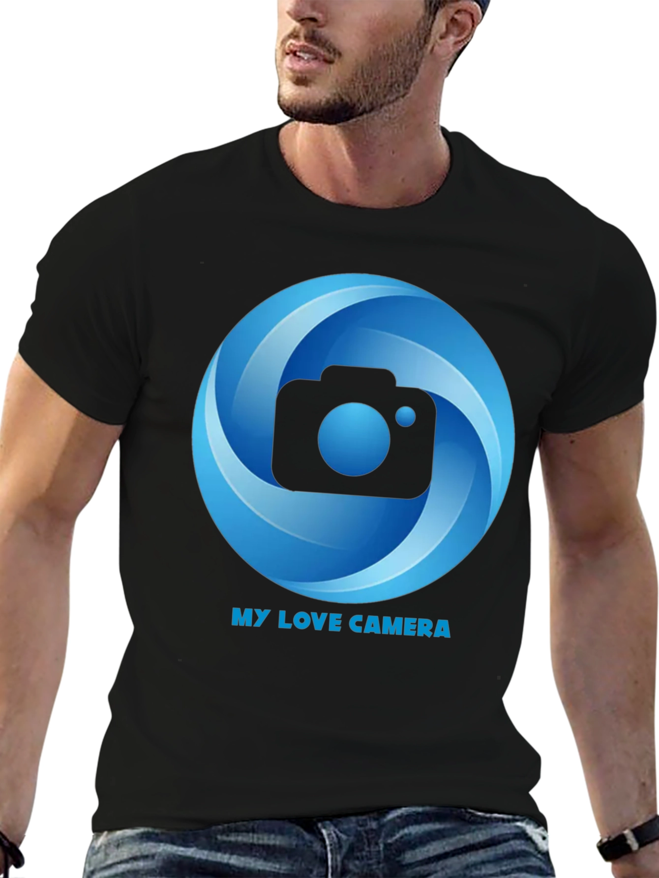 My Love Camera Black Graphic Tee