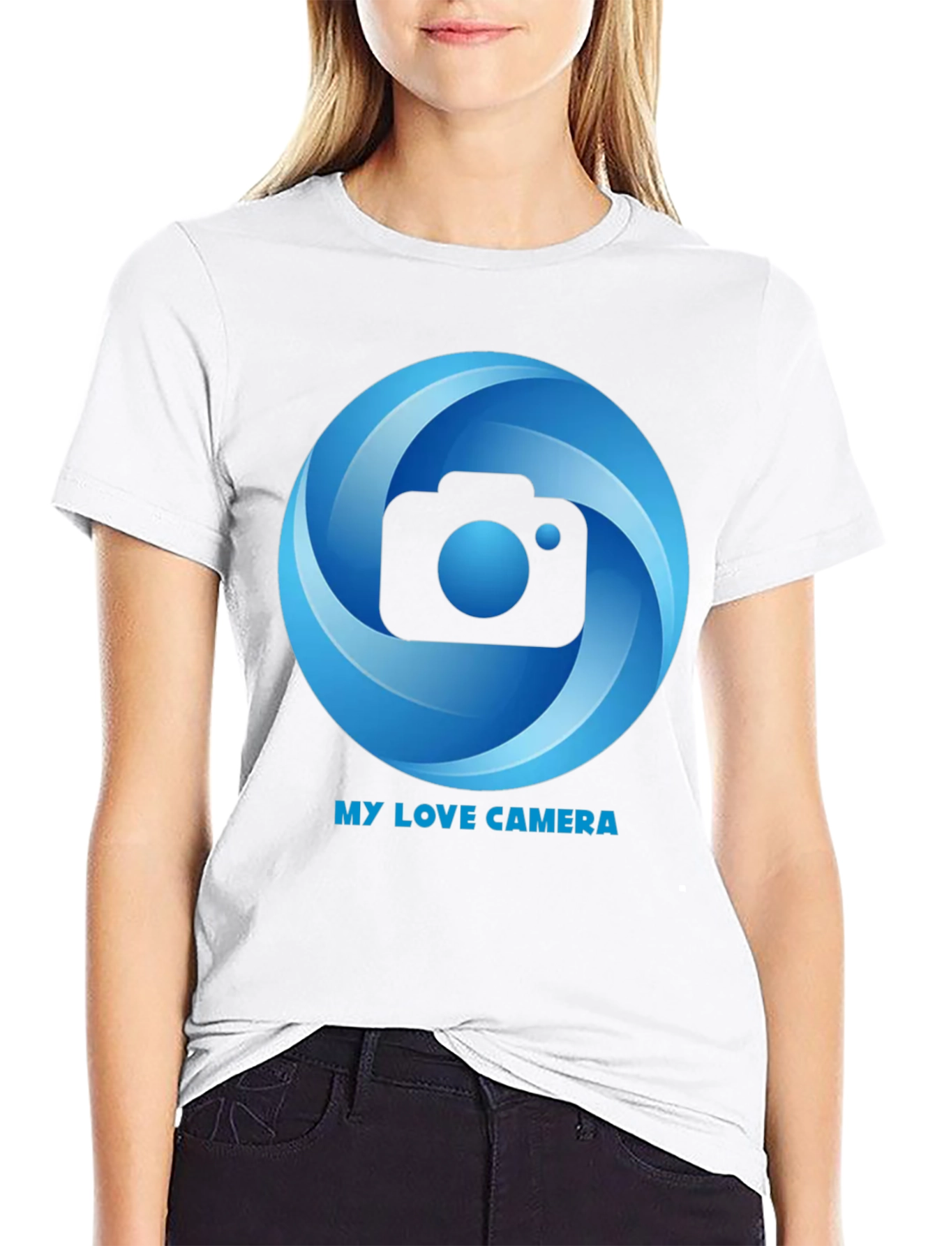 My Love Camera Black Graphic Tee