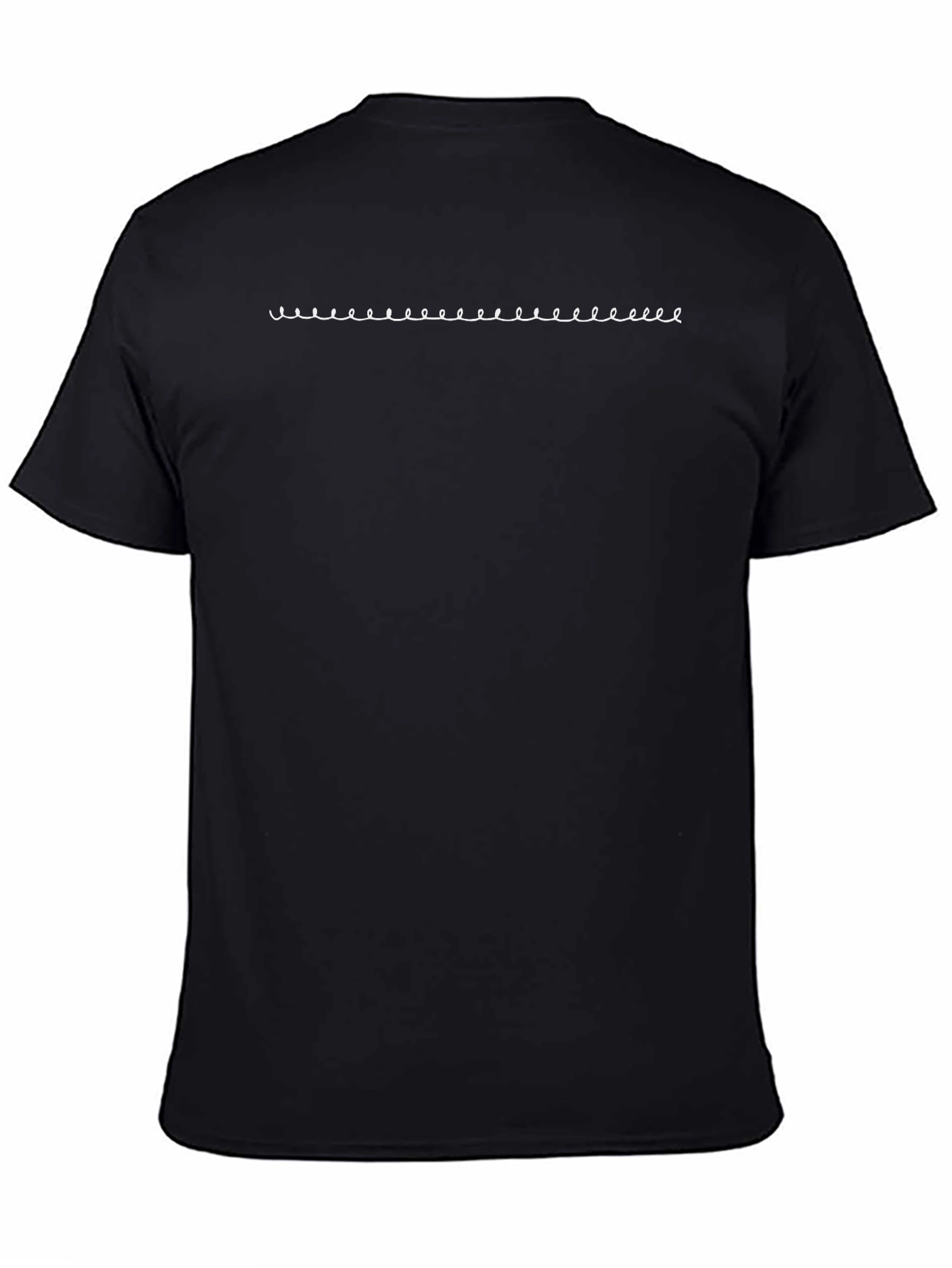 Mens Black T-Shirt with Fun Scribble Design