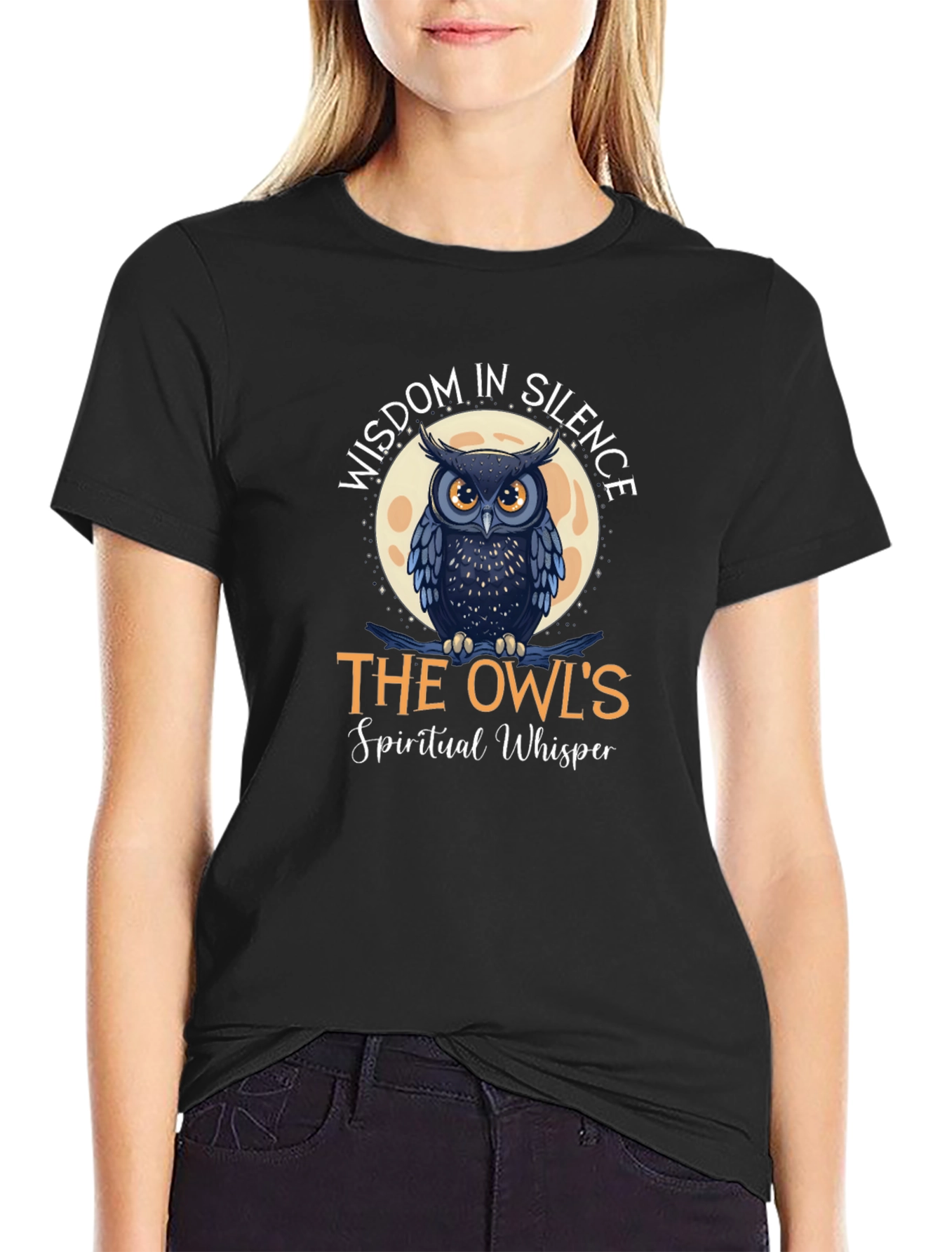Wisdom in Silence Owl Graphic Tee