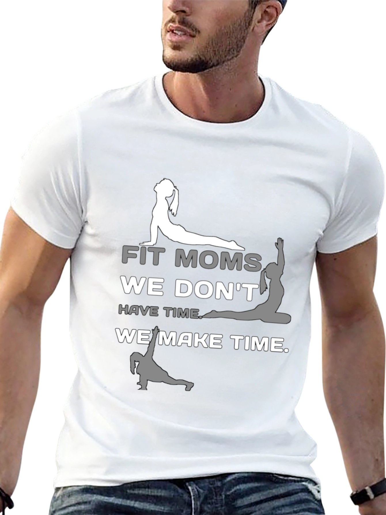 Fit Moms Yoga T-Shirt - We Make Time!