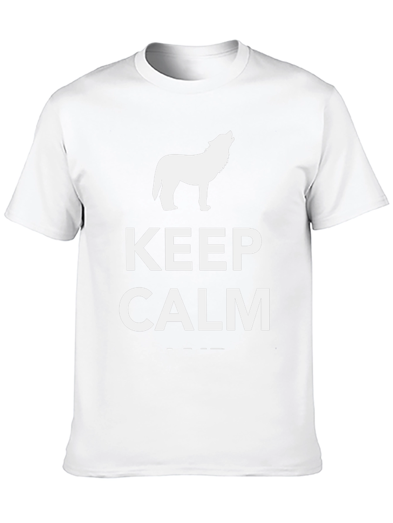 Keep Calm Wolf T-Shirt - Black Tee