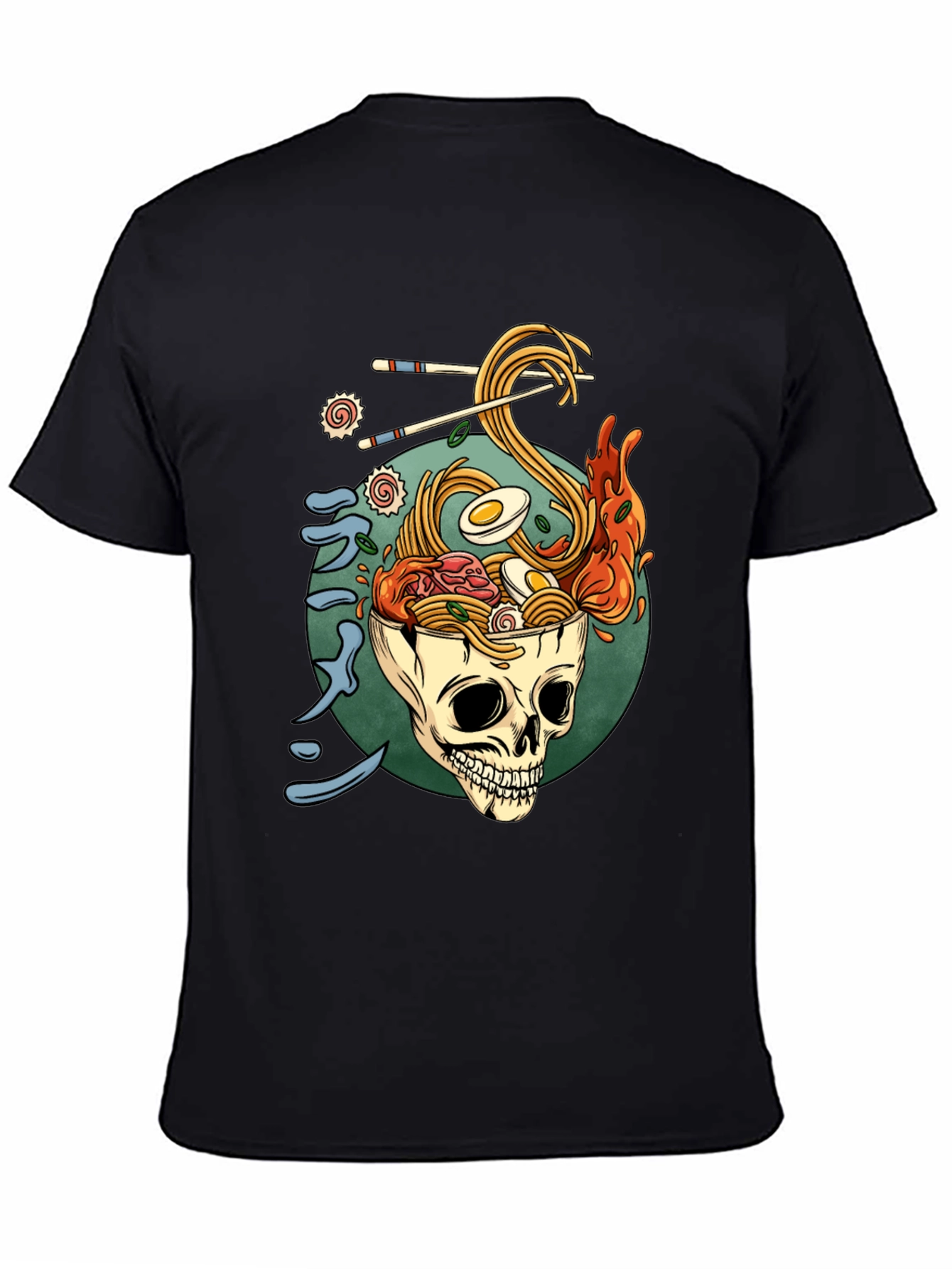 Ramen Skull Graphic T-Shirt