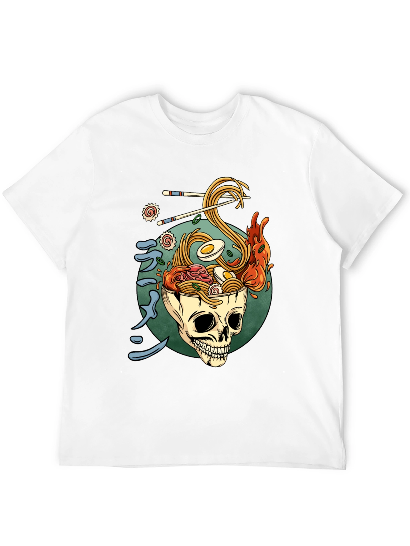 Ramen Skull Graphic T-Shirt