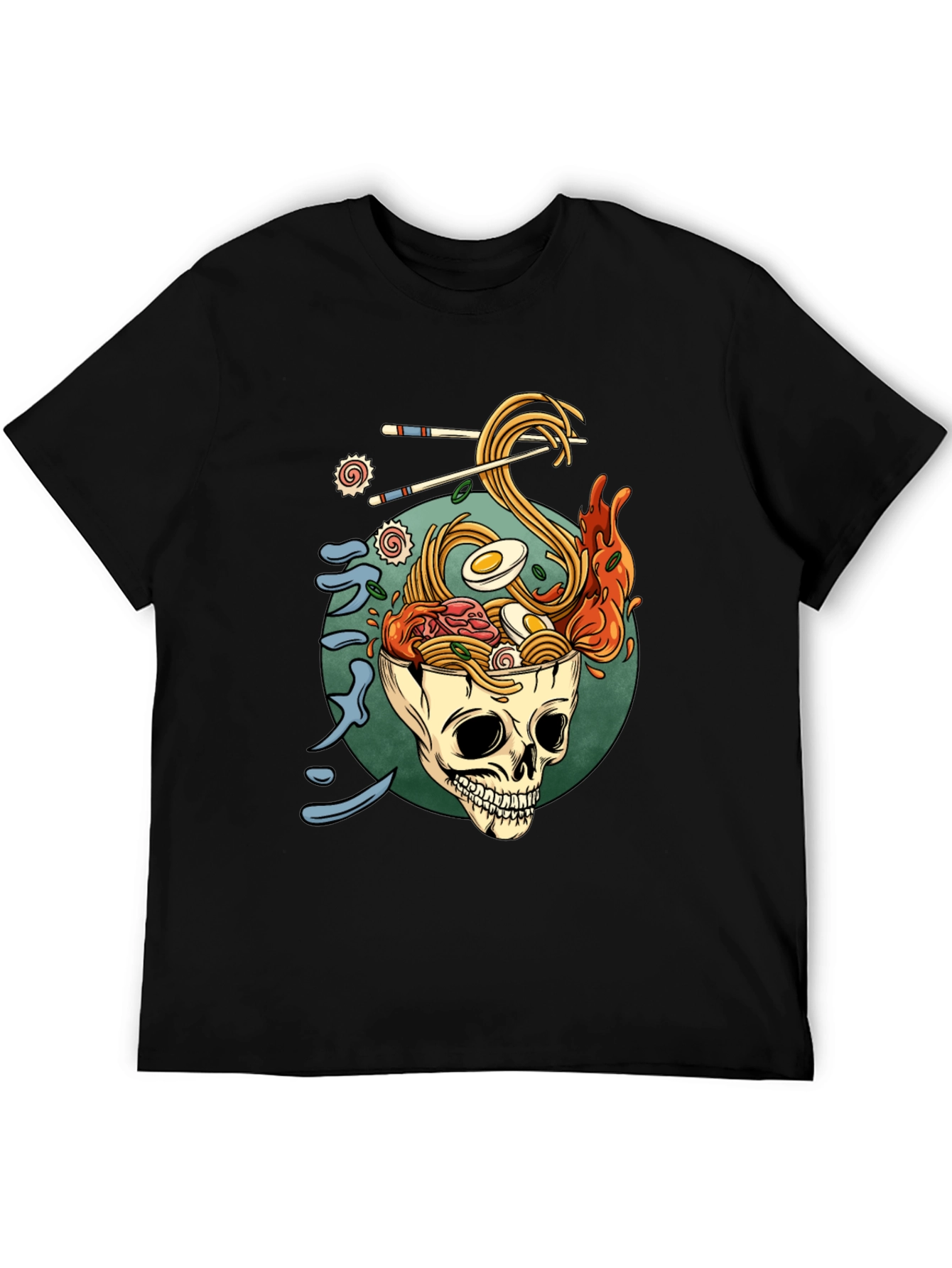Ramen Skull Graphic T-Shirt