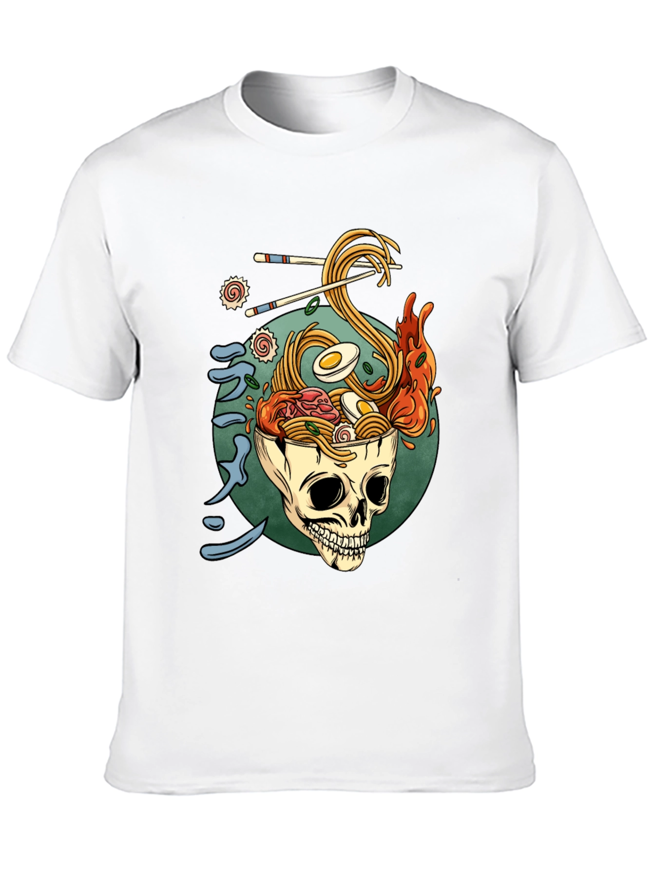 Ramen Skull Graphic T-Shirt