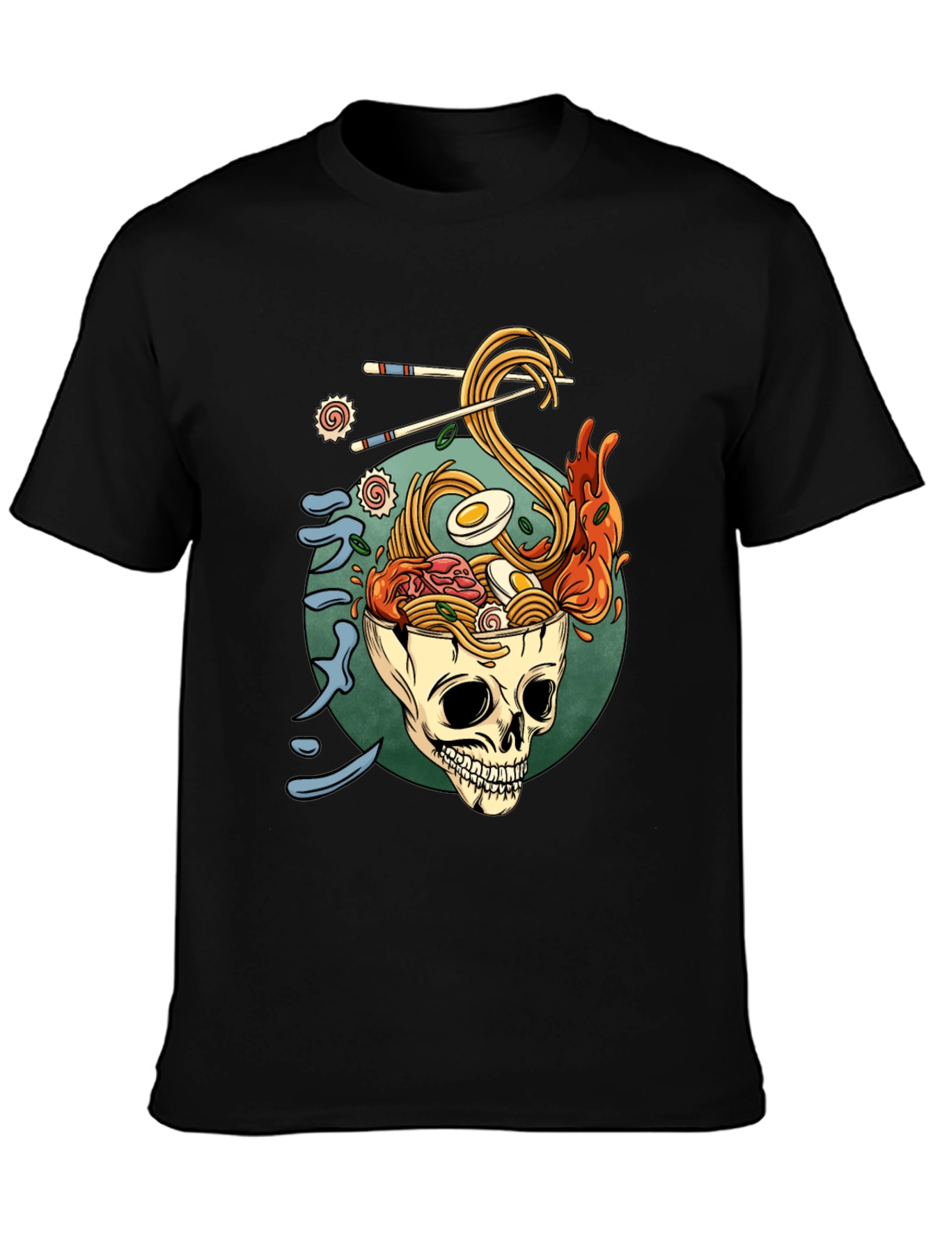 Ramen Skull Graphic T-Shirt