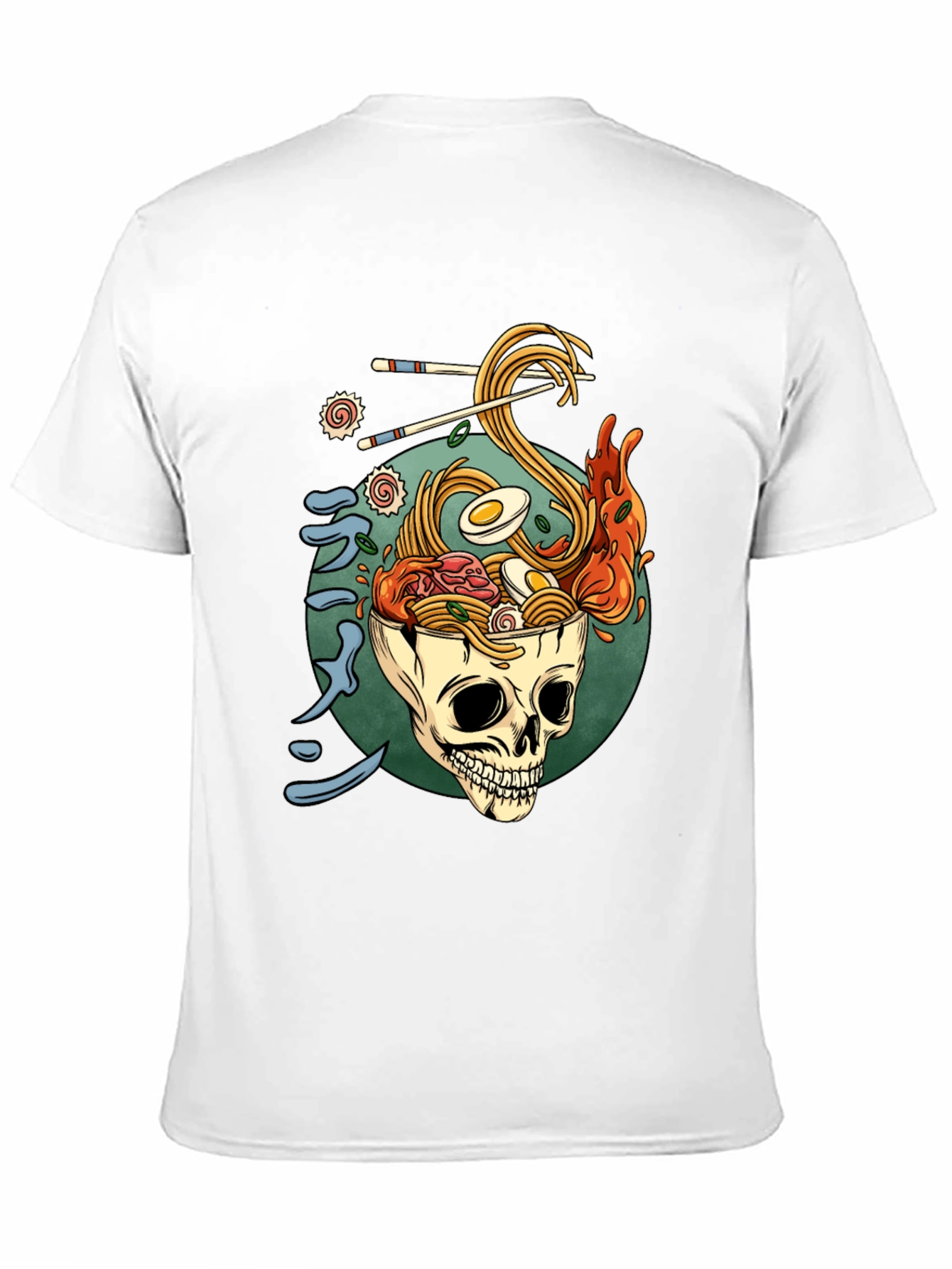 Ramen Skull Graphic T-Shirt