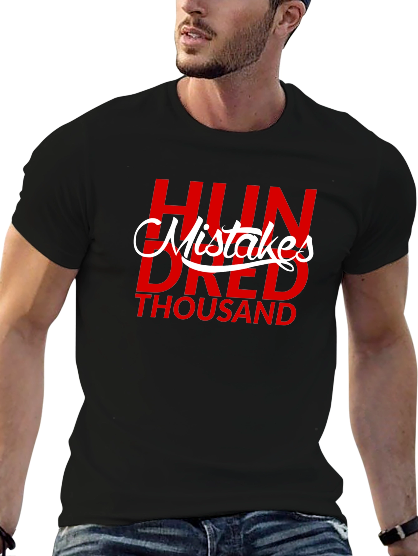 Hundred Thousand Mistakes Black Graphic Tee
