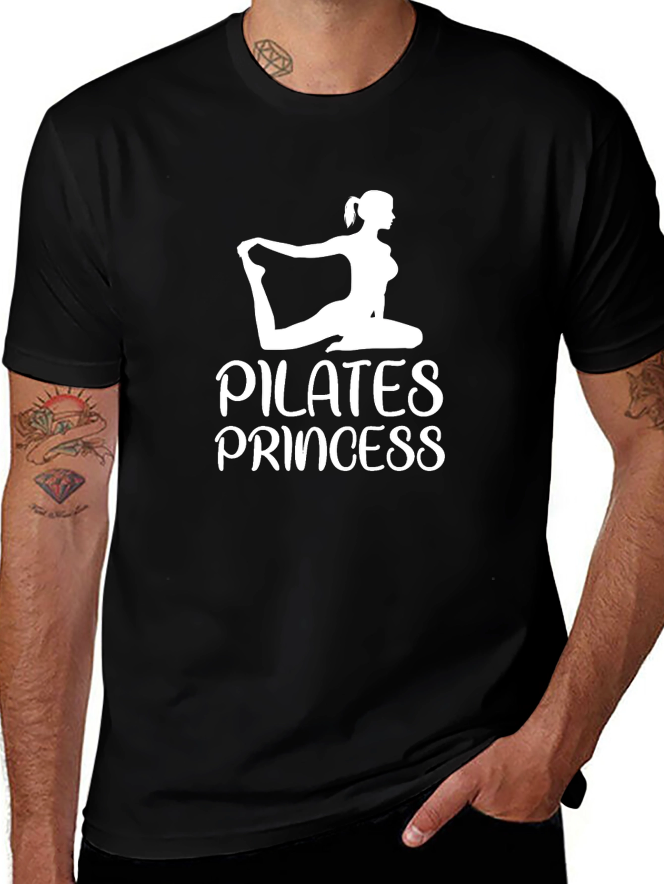Pilates Princess Black T-Shirt