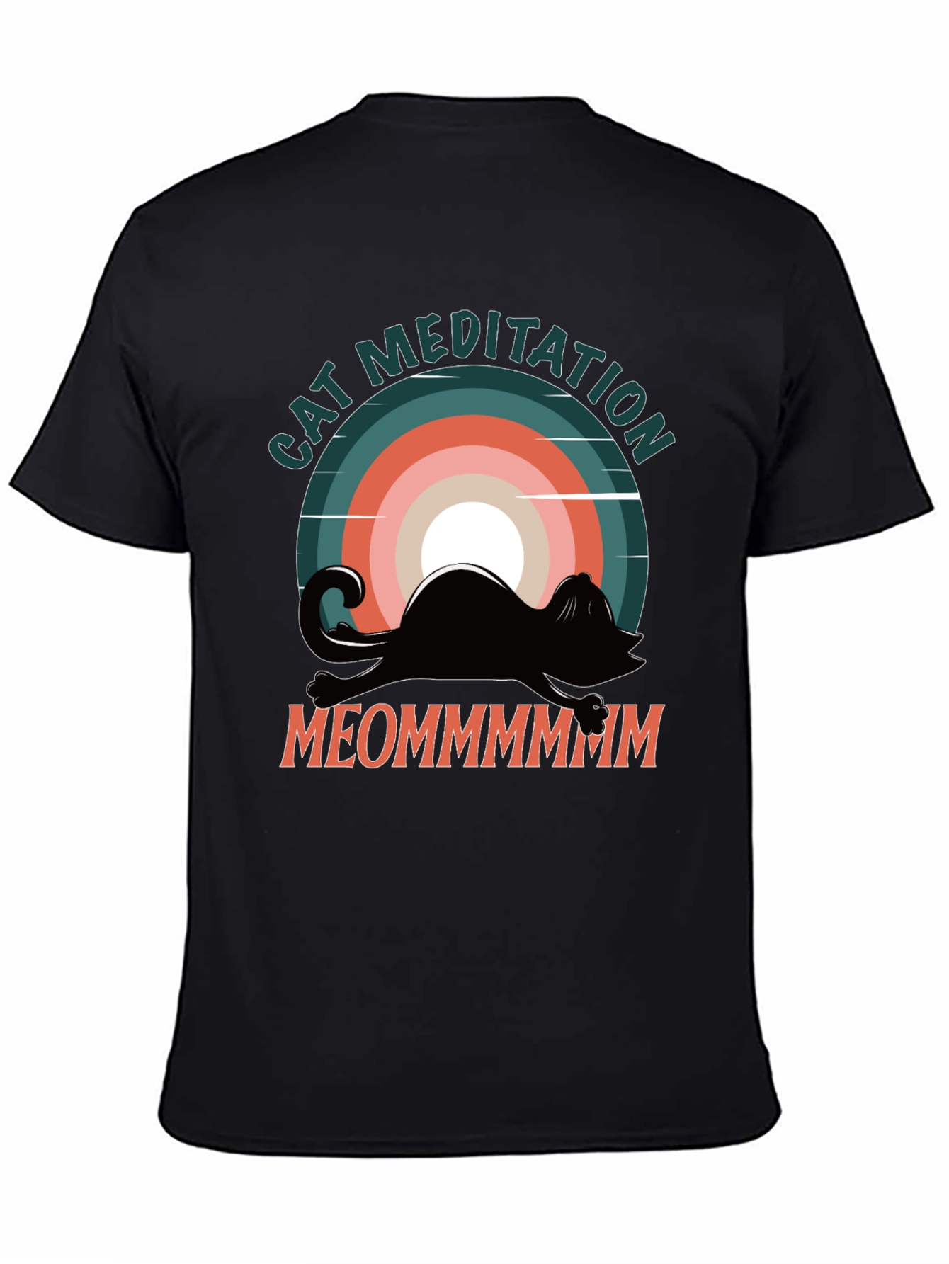 Cat Meditation Graphic Tee - Relaxed Fit