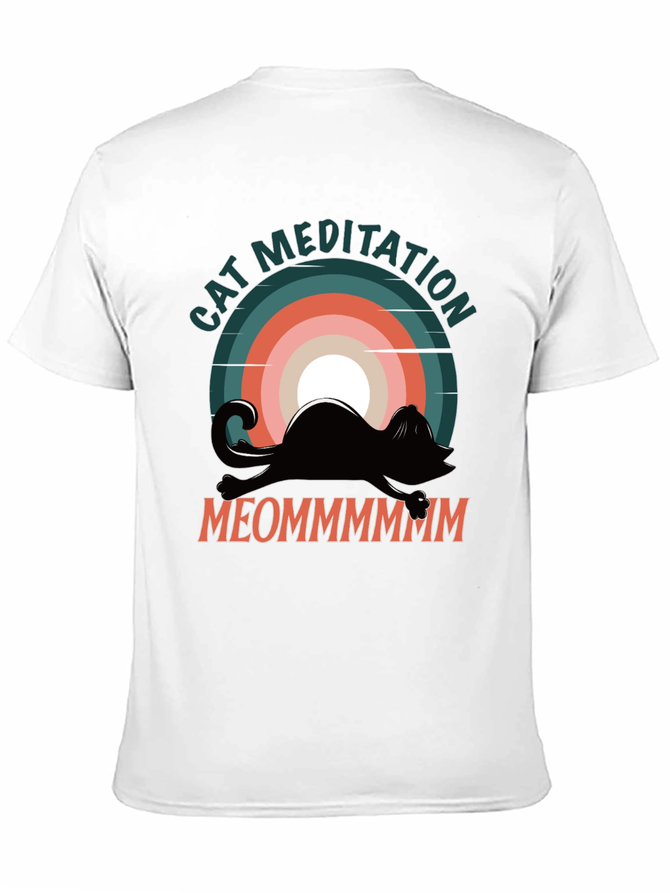 Cat Meditation Graphic Tee - Relaxed Fit