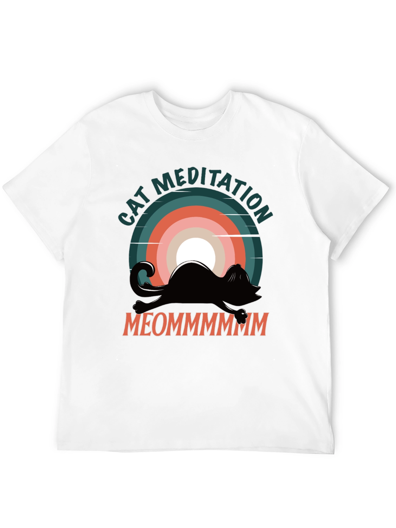 Cat Meditation Graphic Tee - Relaxed Fit