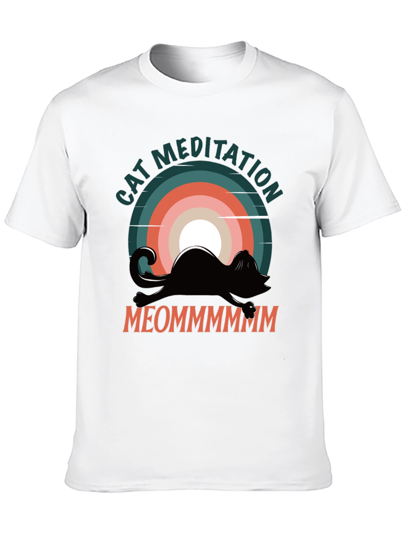 Cat Meditation Graphic Tee - Relaxed Fit