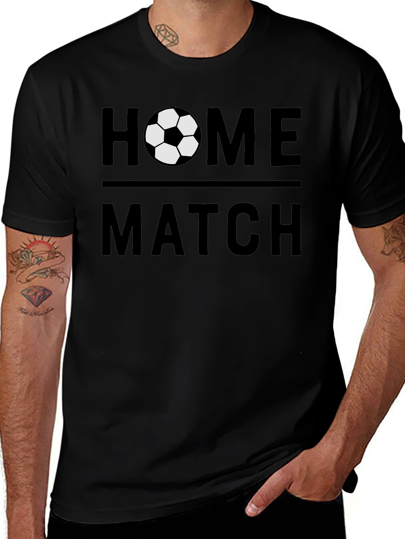 Home Match Soccer T-Shirt - Black