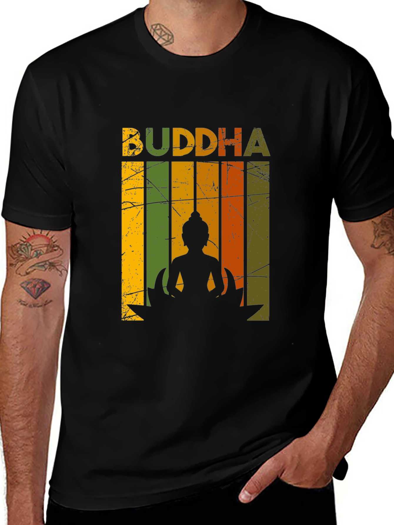 Buddha Retro Graphic T-Shirt - Unisex