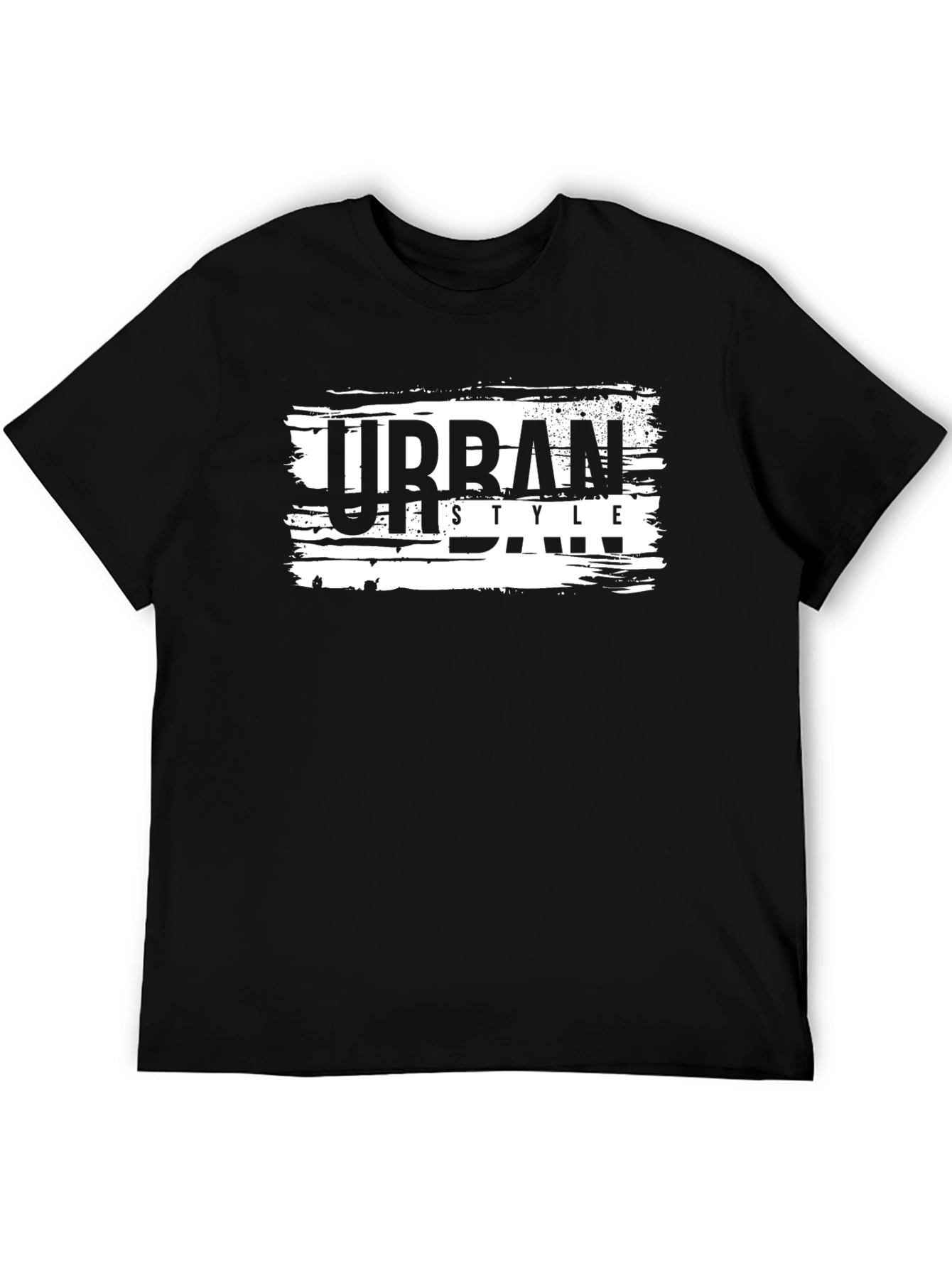 Urban Style Graphic Print Mens Black T-Shirt