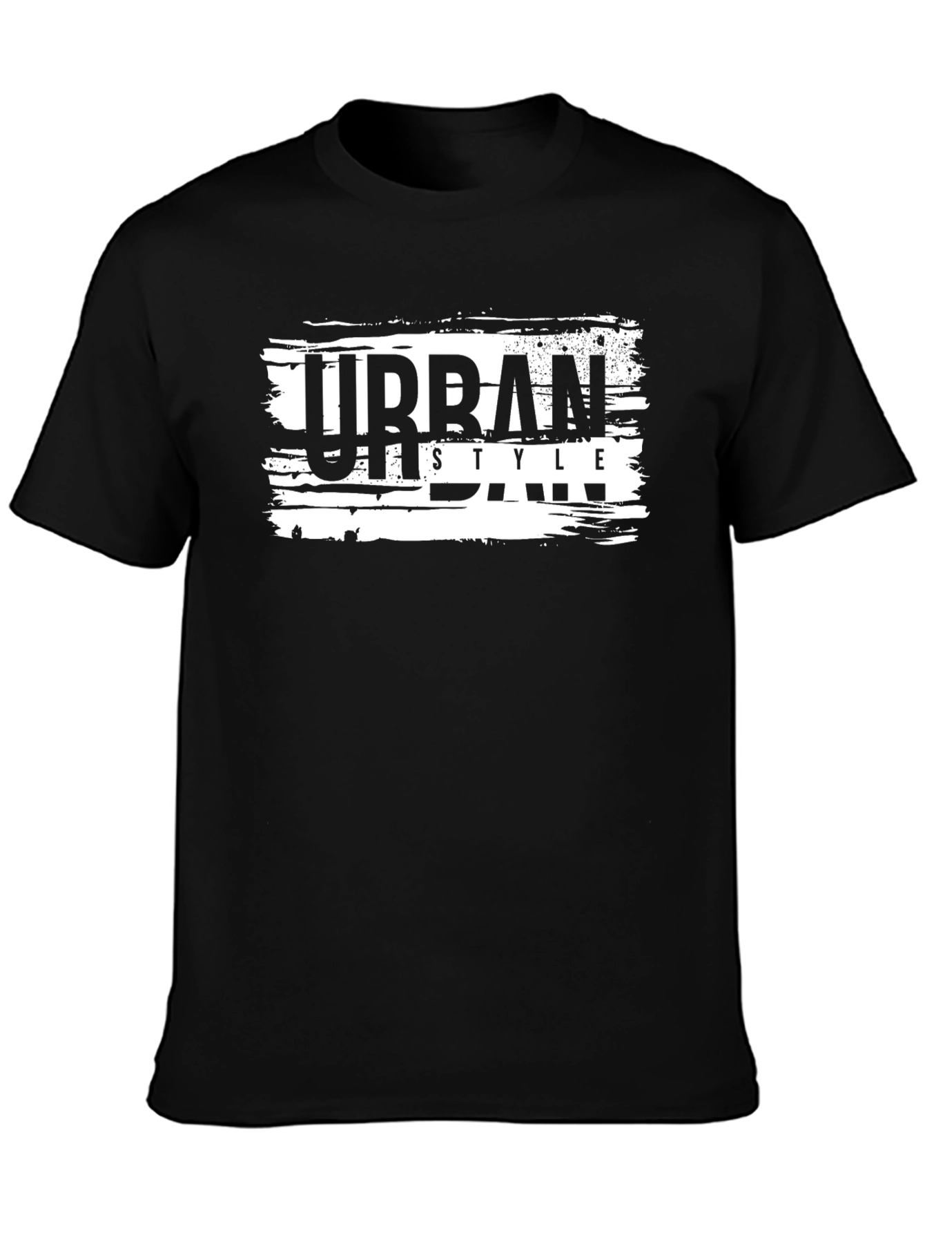 Urban Style Graphic Print Mens Black T-Shirt