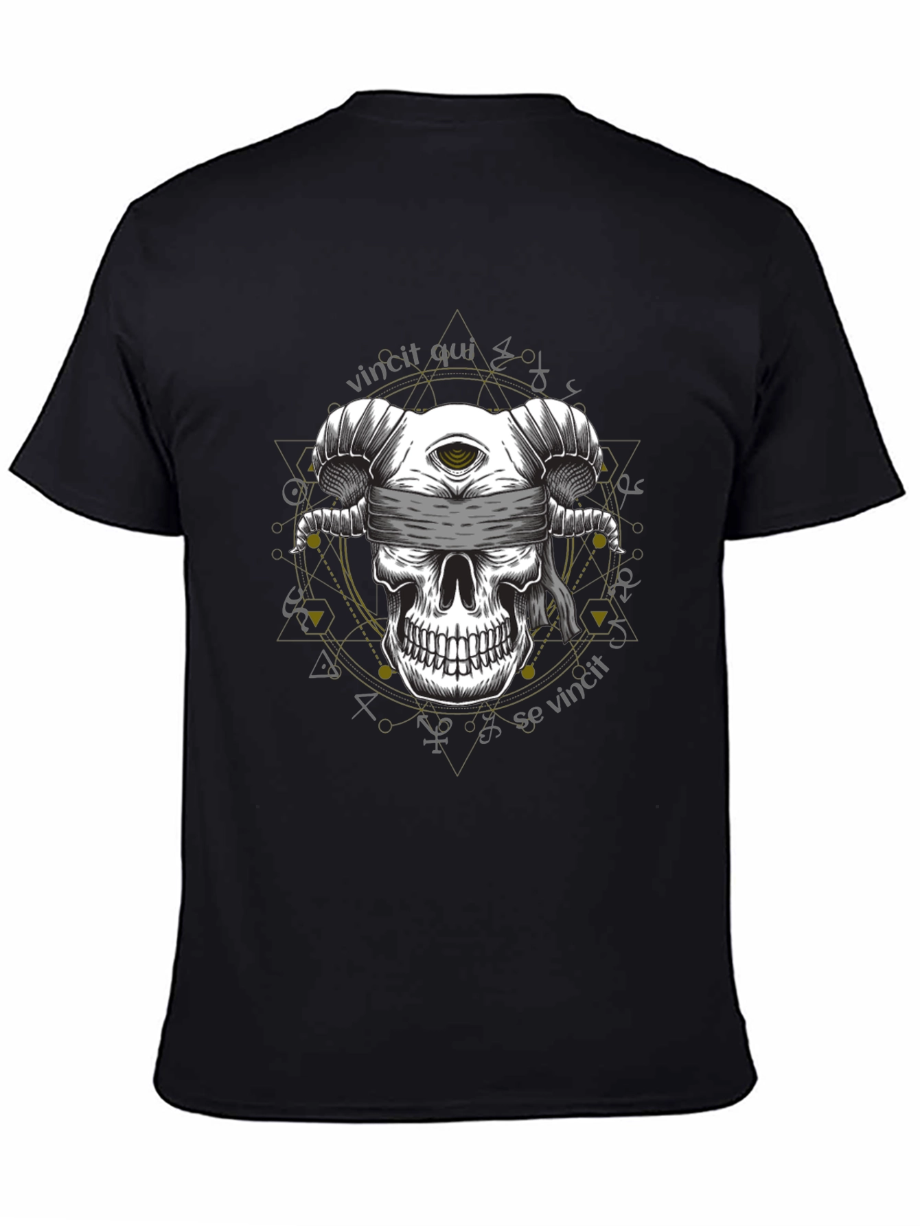 Skull with Horns Graphic T-Shirt