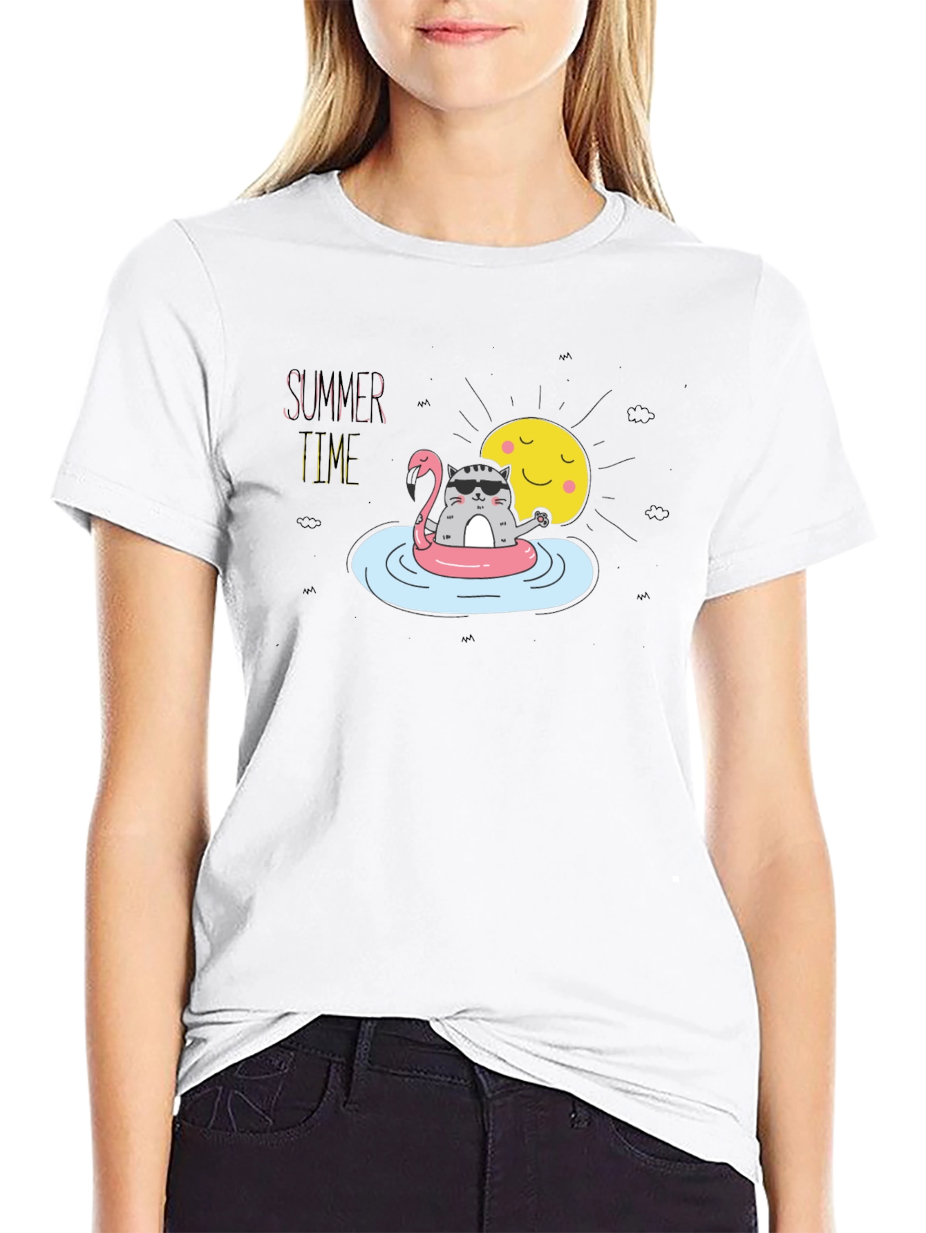Summer Cat T-Shirt - Relaxed Fit