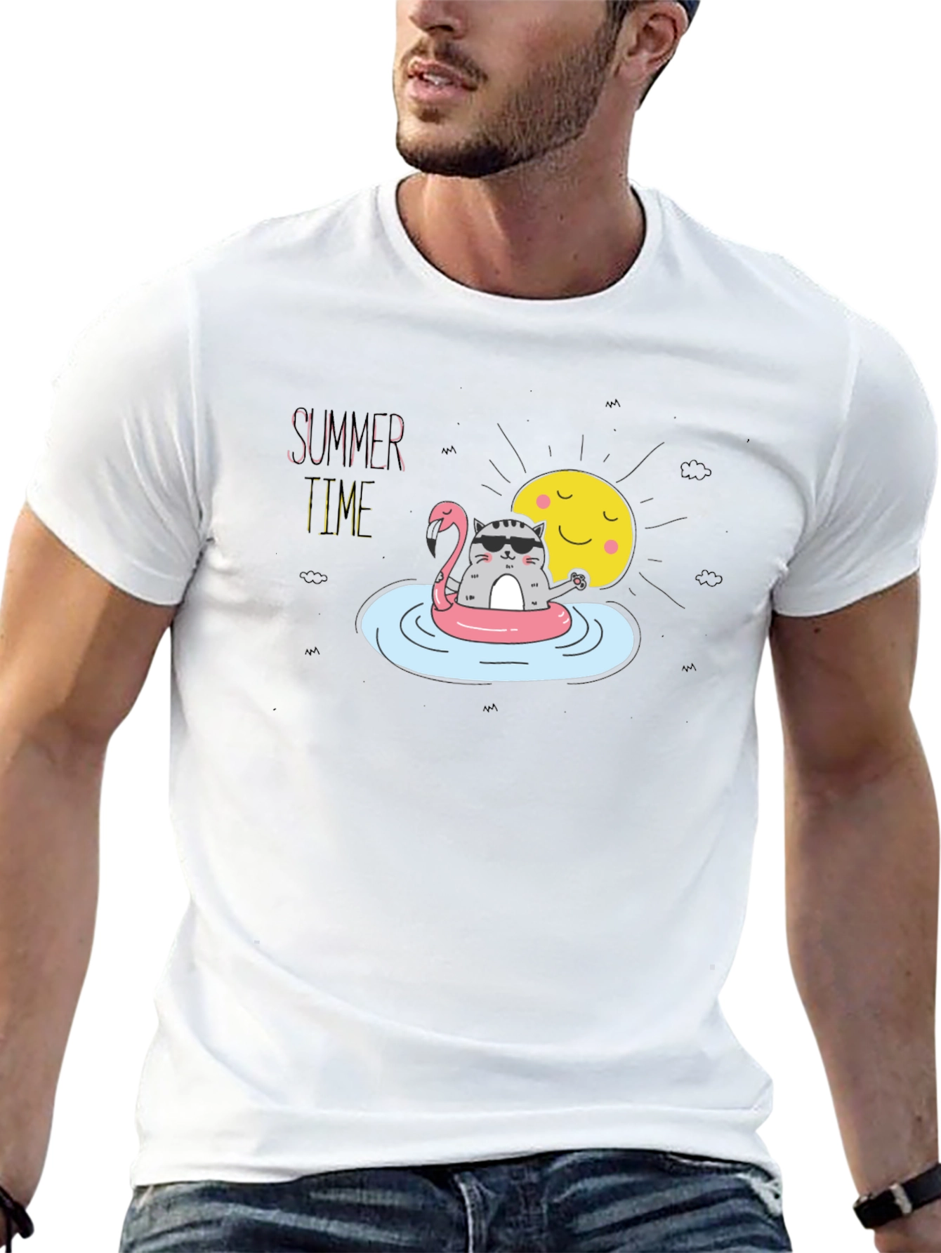 Summer Cat T-Shirt - Relaxed Fit