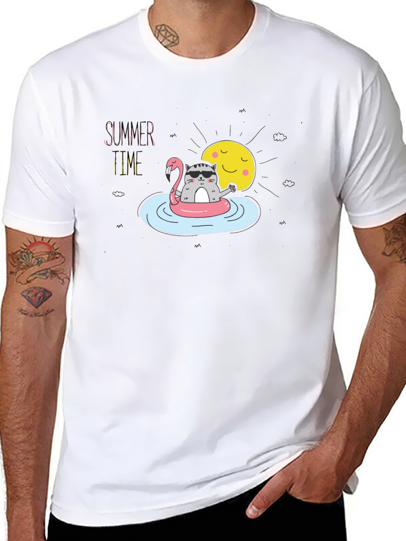 Summer Cat T-Shirt - Relaxed Fit