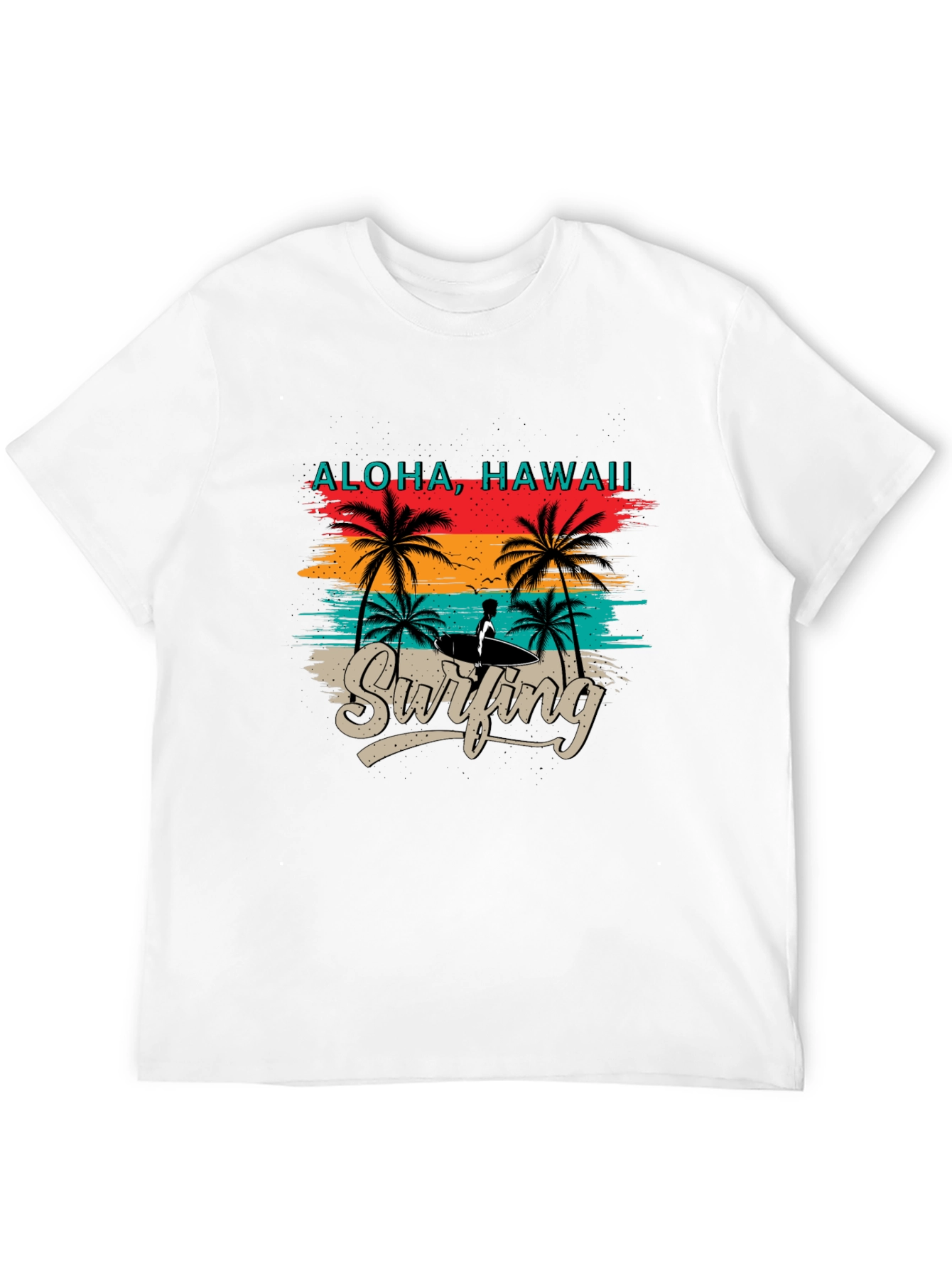 Aloha Hawaii Surfing Graphic Tee