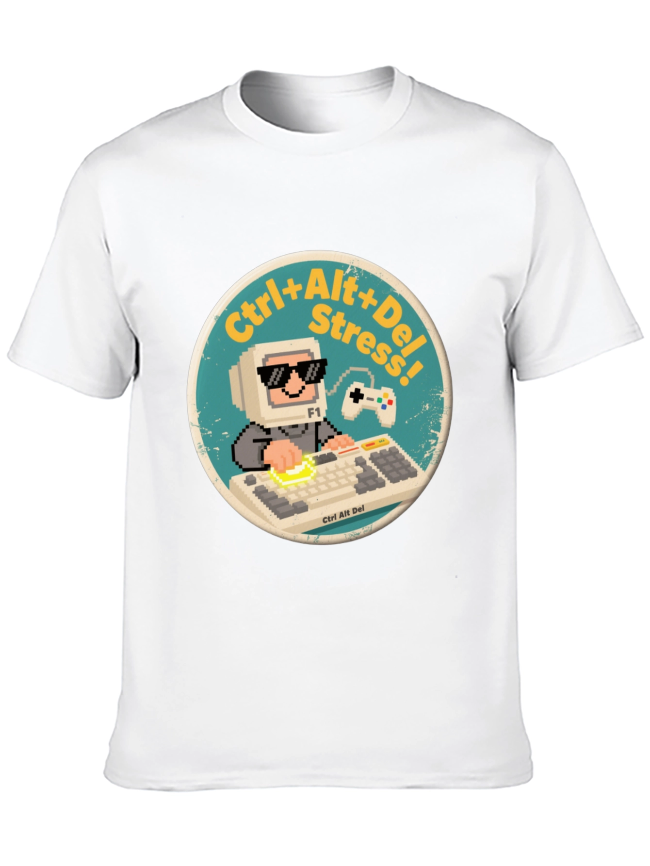 Ctrl+Alt+Del Stress T-Shirt: Gamer Style
