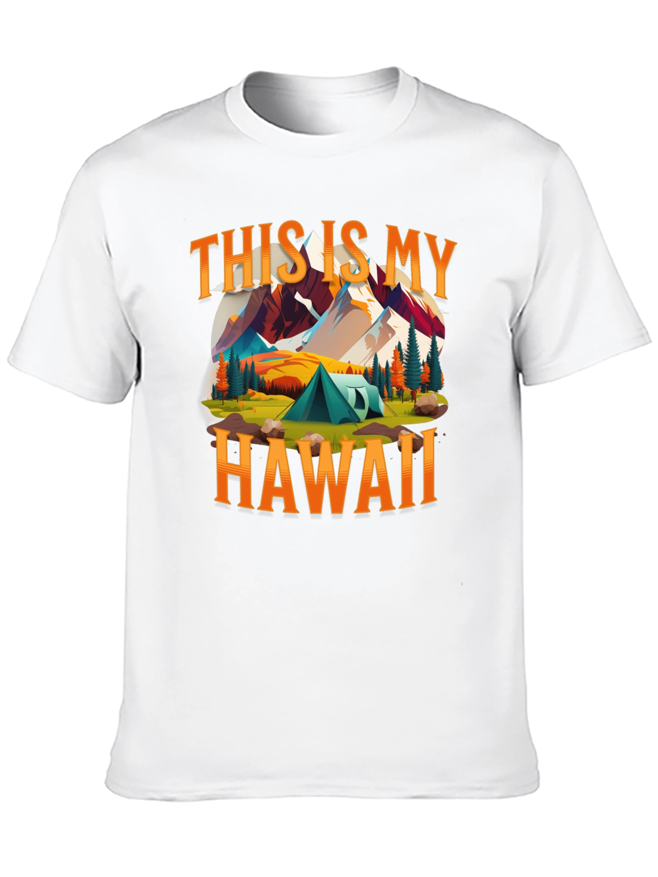 Hawaii Camping T-Shirt - Adventure Design