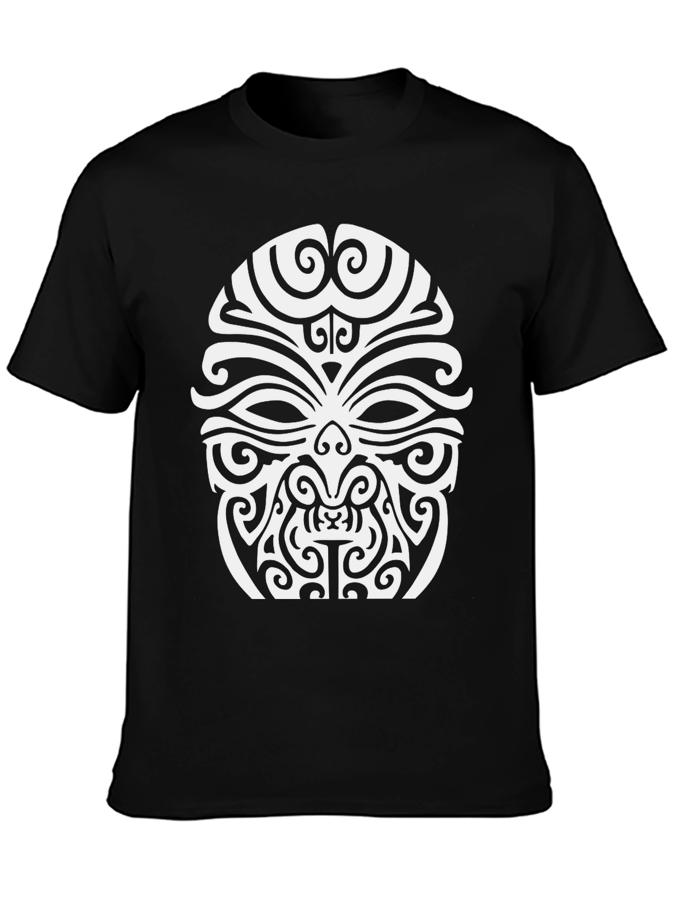 Tribal Mask Graphic Black T-Shirt