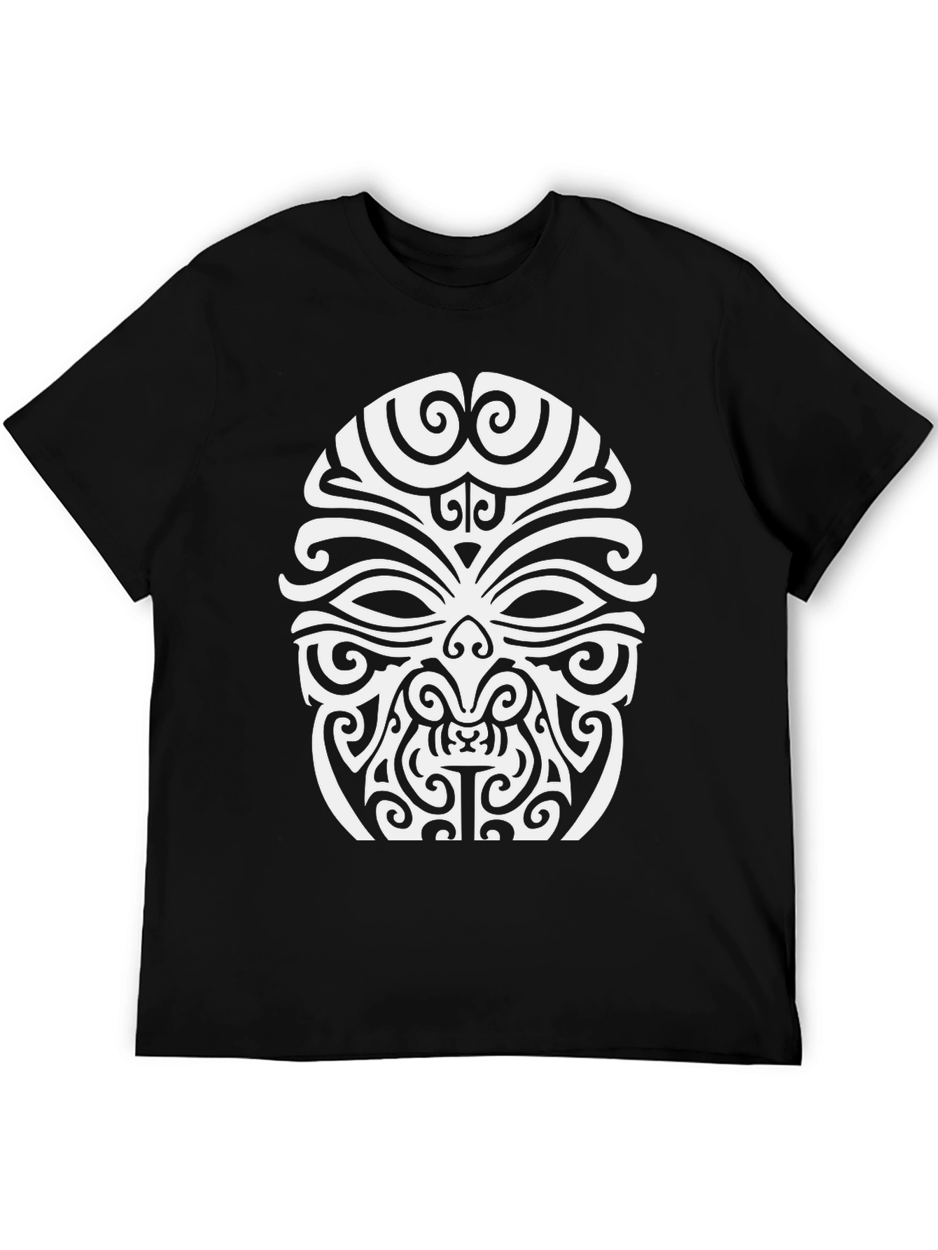 Tribal Mask Graphic Black T-Shirt